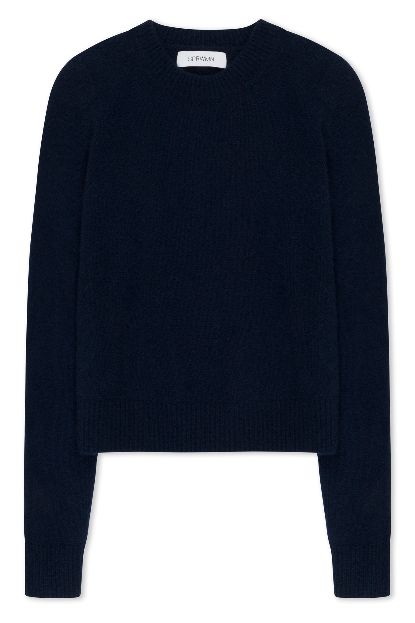 NAVY CASHMERE CREWNECK SWEATER - 5