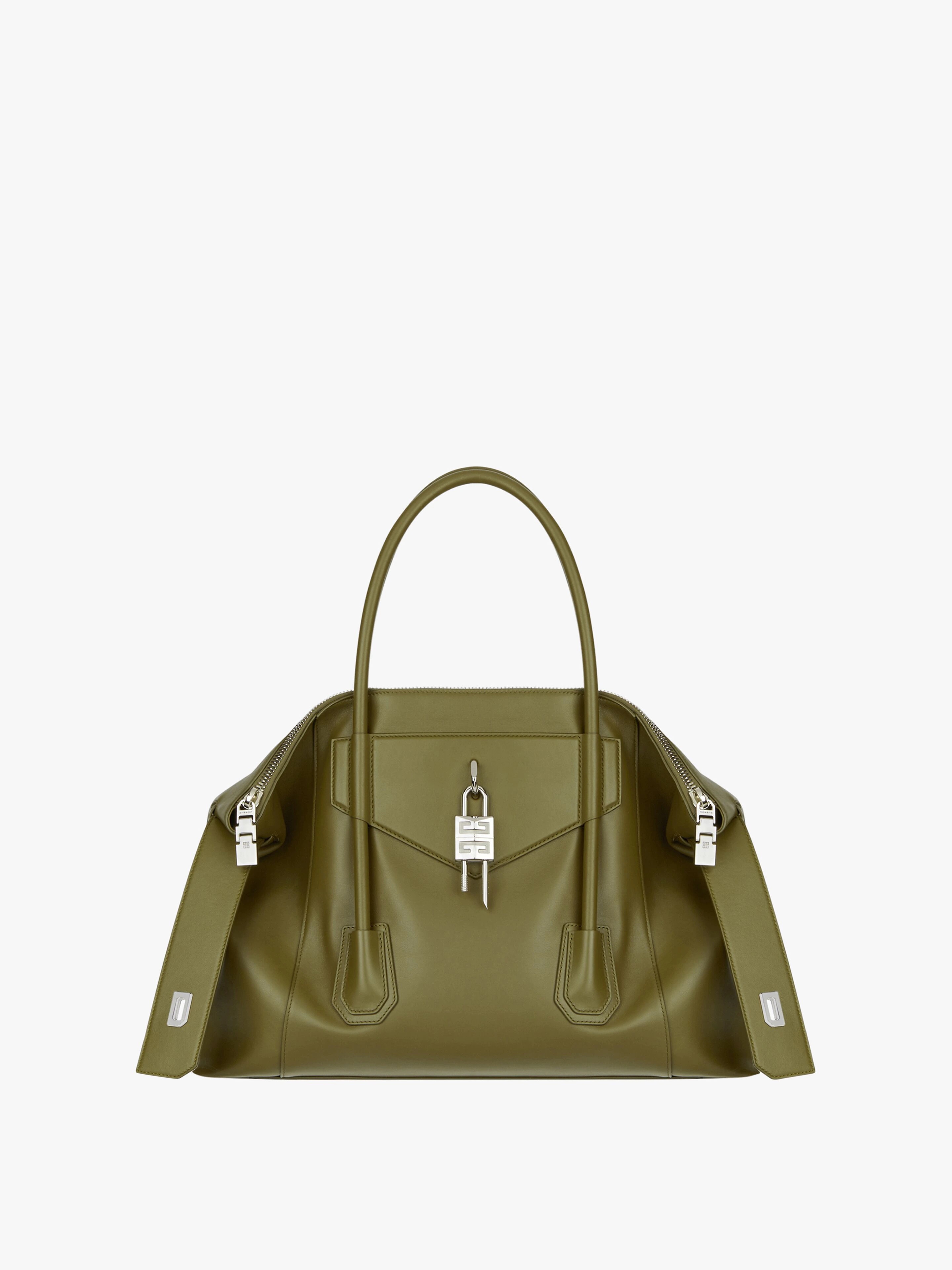 MEDIUM ANTIGONA SOFT LOCK BAG IN SMOOTH LEATHER - 1