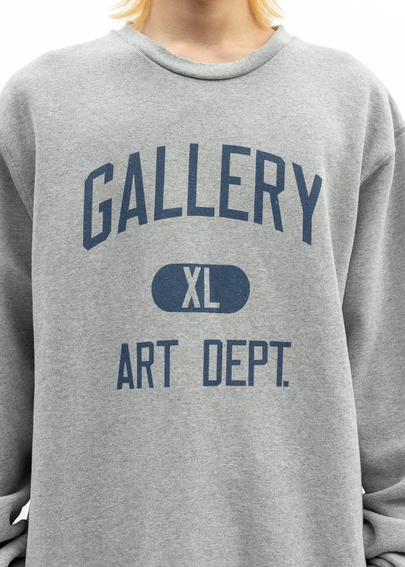 Gallery Dept Heather Grey Blue Art Dept Crewneck - 3