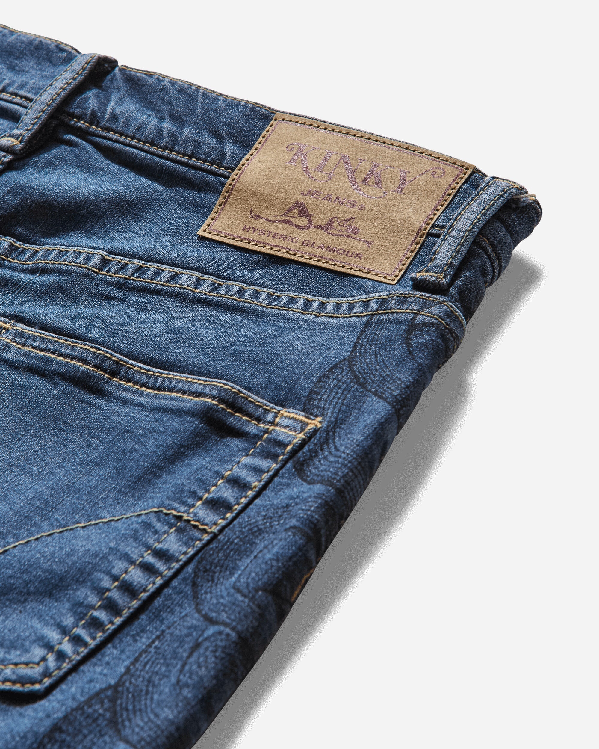 Women's Snake Loop Tight Denim Skirt Light Indigo Blue - 4