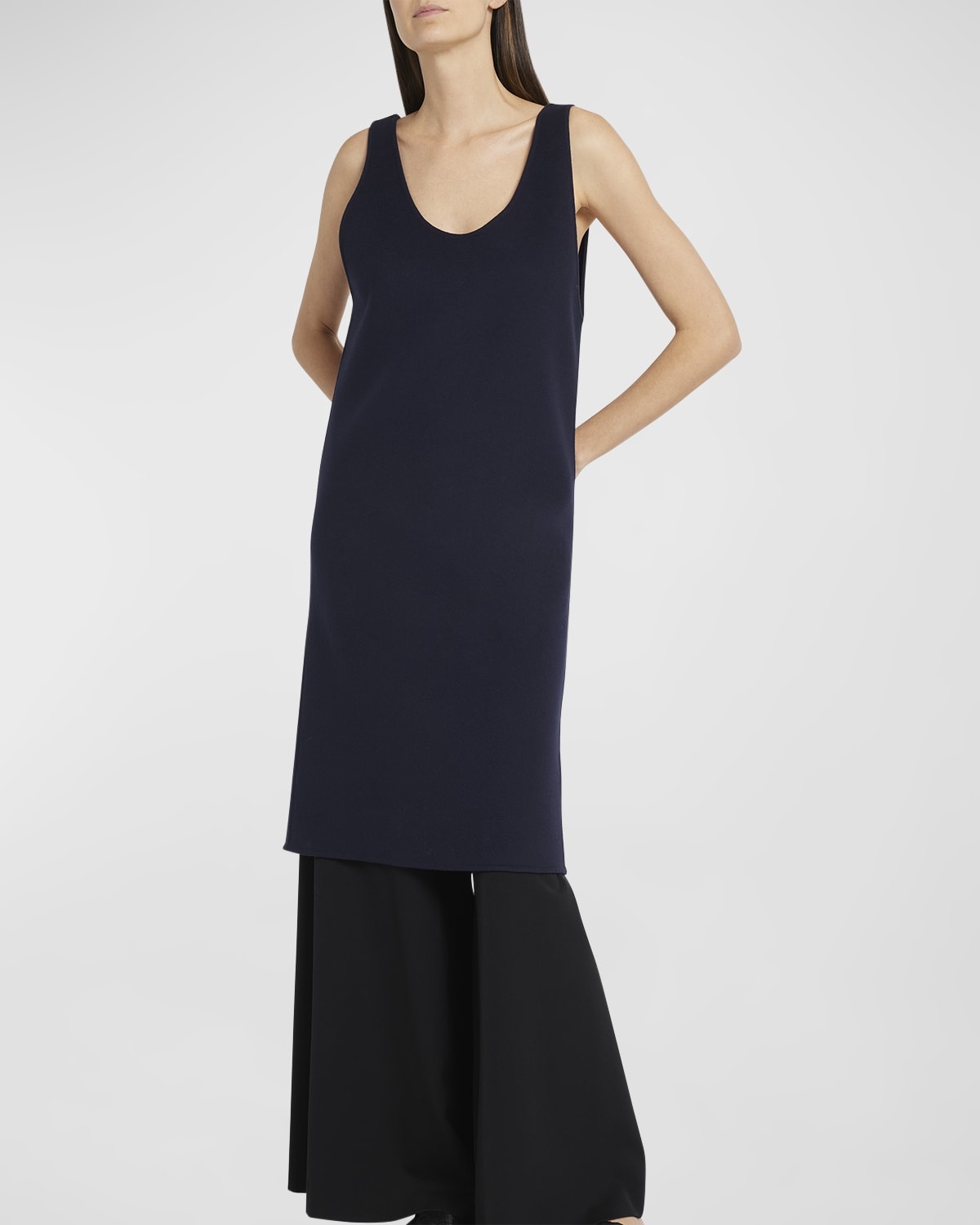 Bumi Scoop-Neck Sleeveless Button-Vented Dress - 7