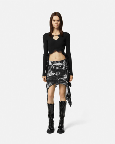 VERSACE JEANS COUTURE Ruffled Knit Crop Top outlook