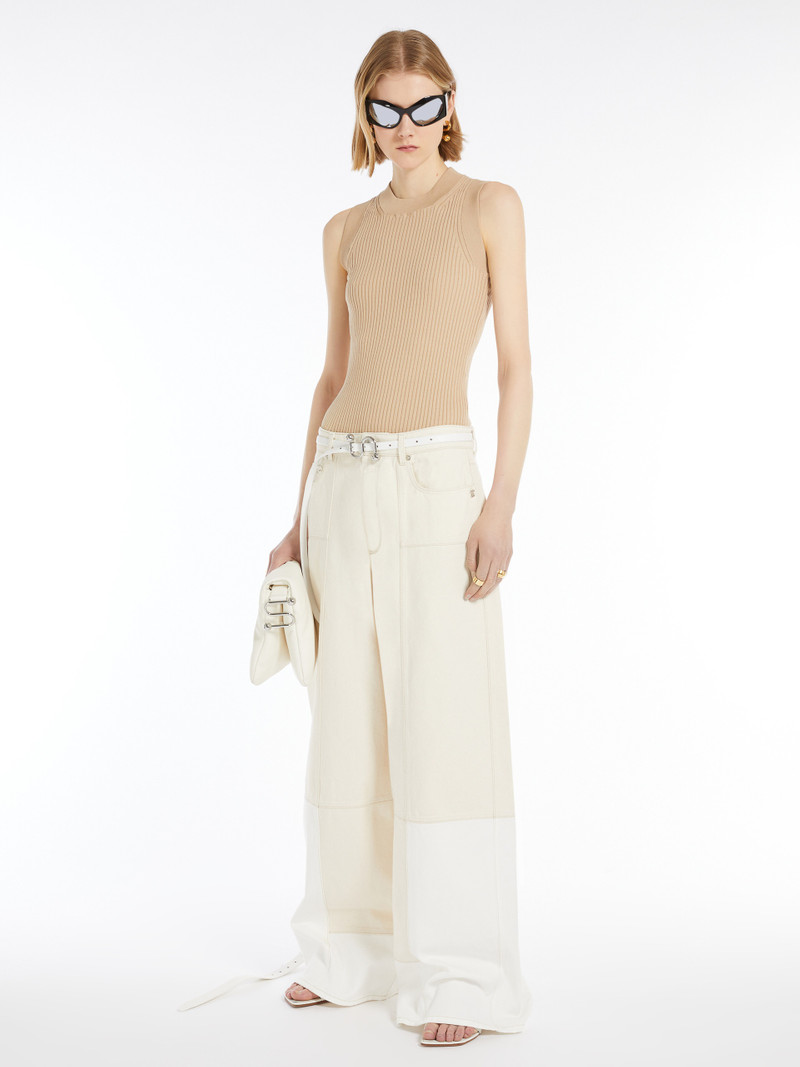 Sportmax TIONE Ribbed cotton tank top outlook