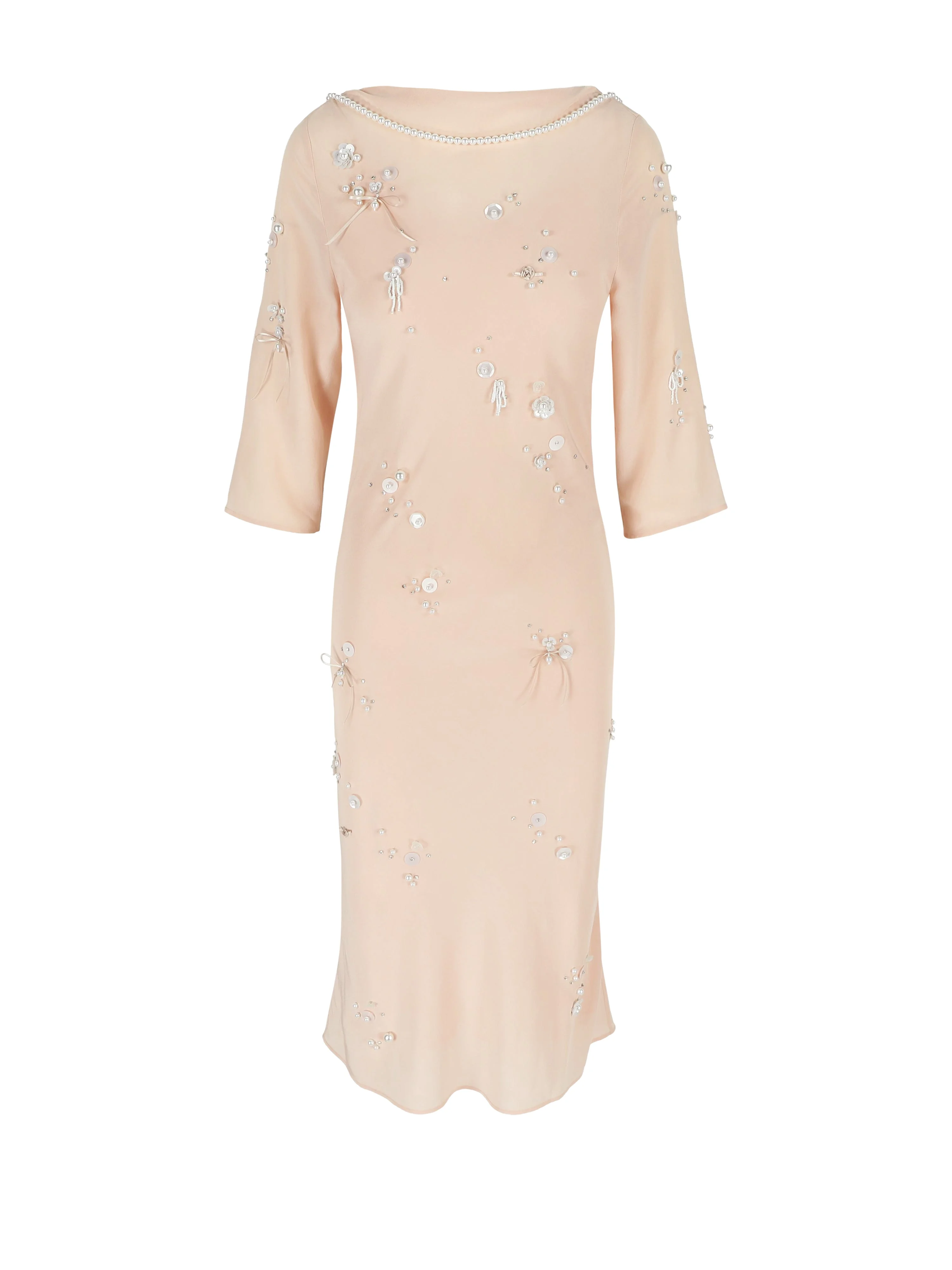 Midi Dress Pearl Embroidered - 1