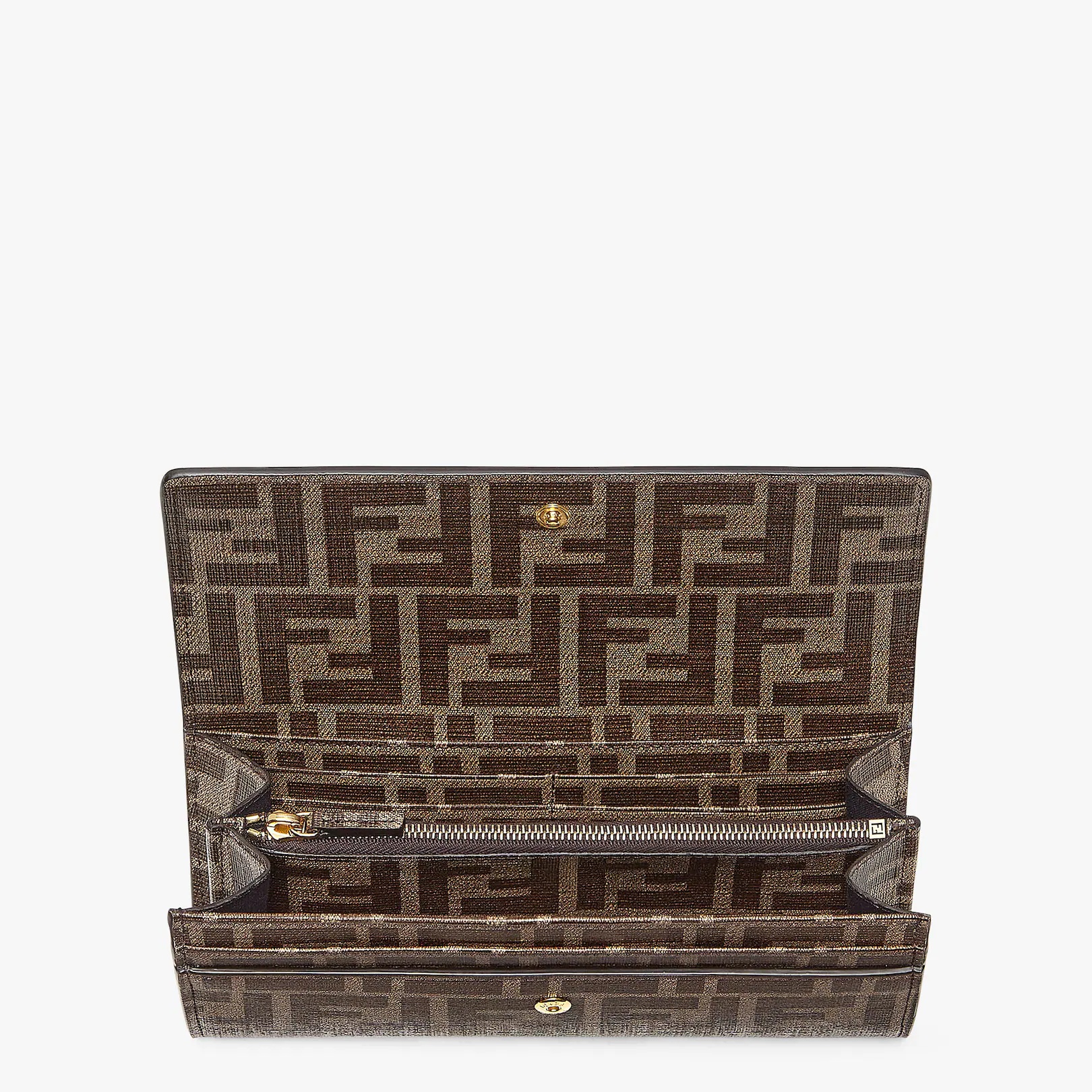 Continental Fendi Roma wallet fastened with a press stud. Spacious and well organized, with two guss - 3