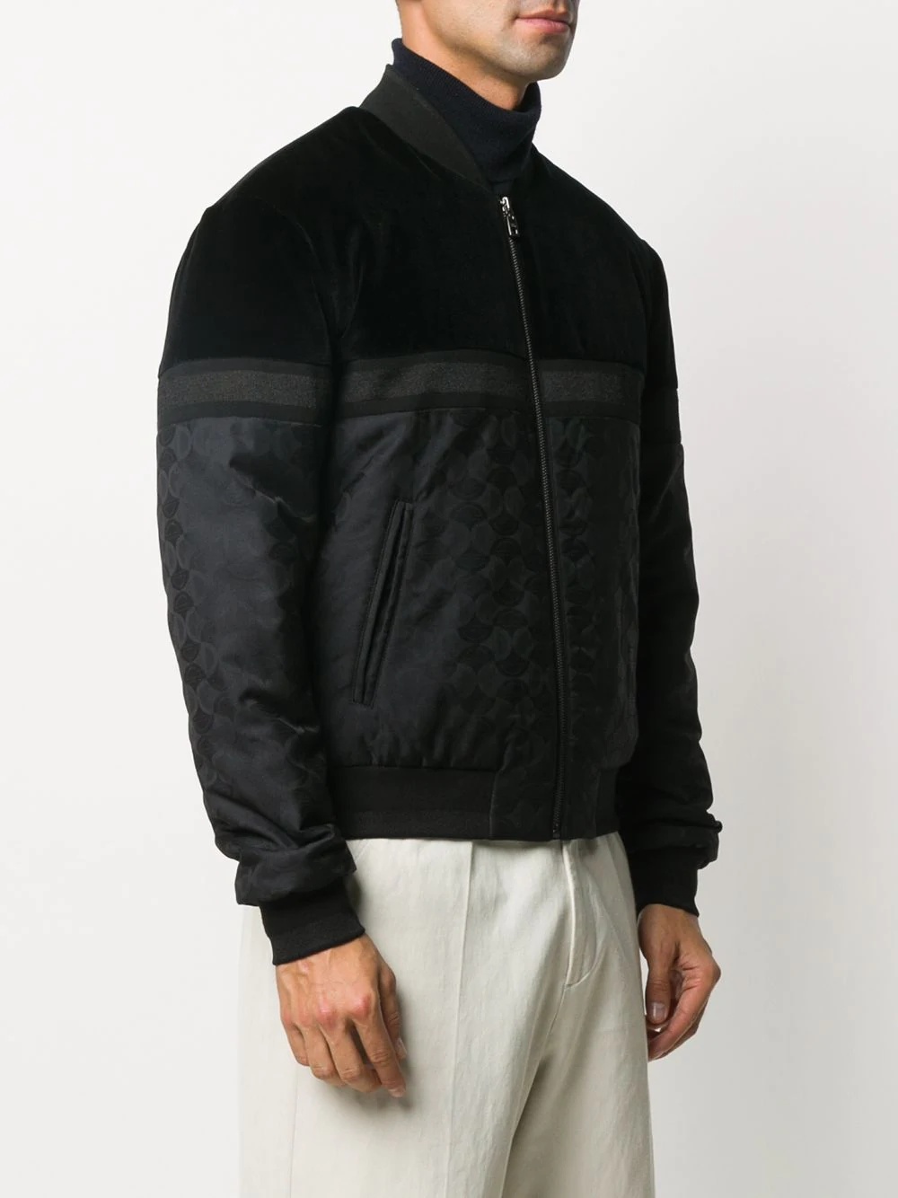 logo patch bomber jacket - 3