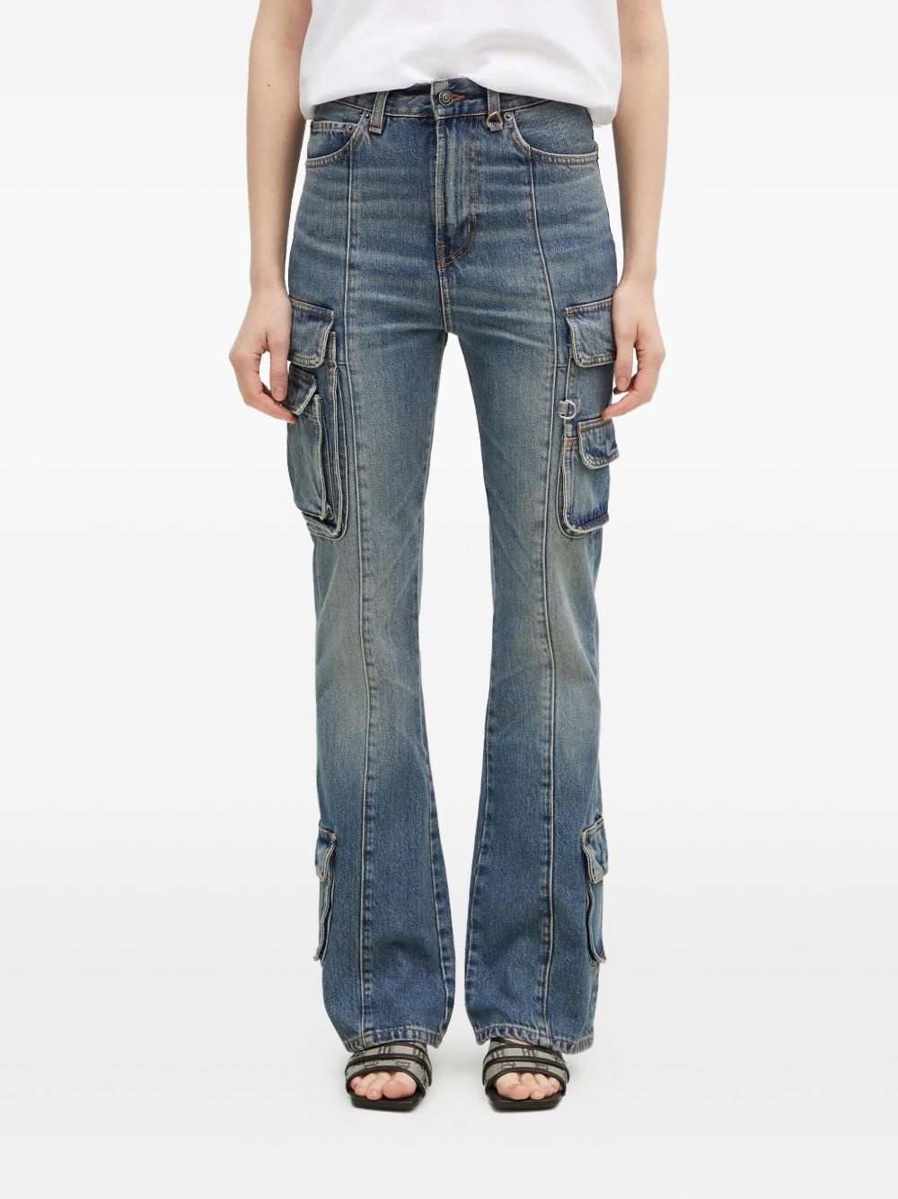 cargo panelled jeans - 2