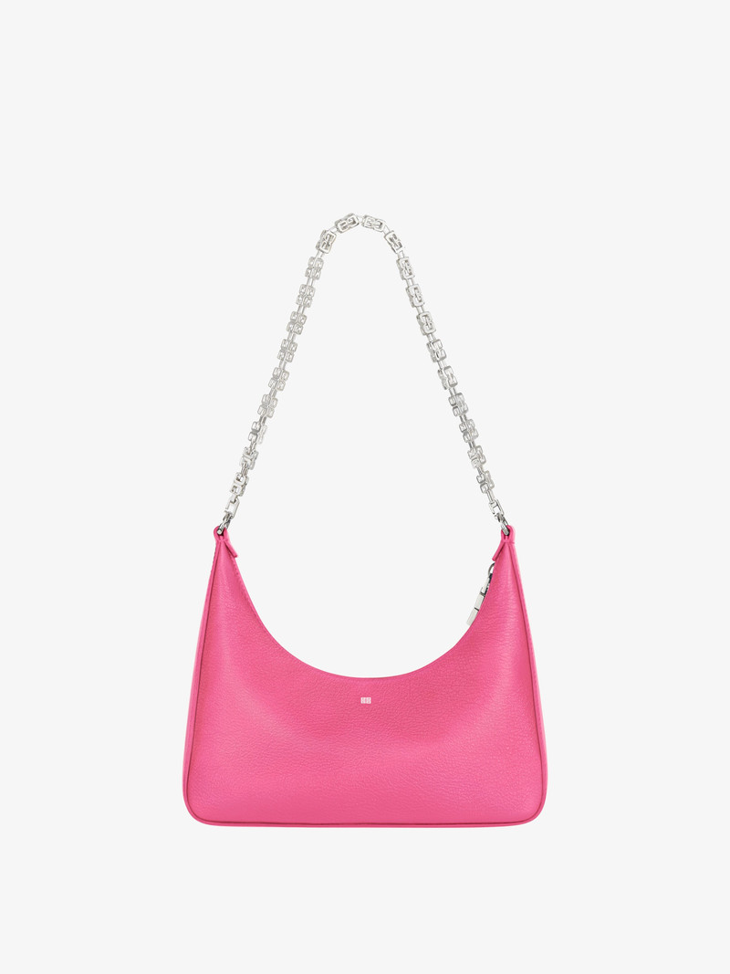 SMALL MOON CUT OUT BAG IN LEATHER WITH CHAIN 4