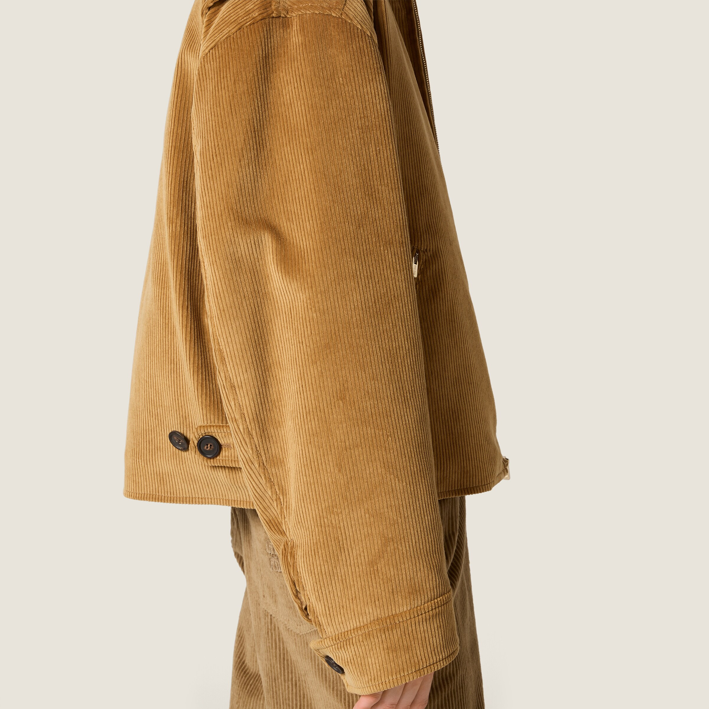 Padded corduroy blouson - 6