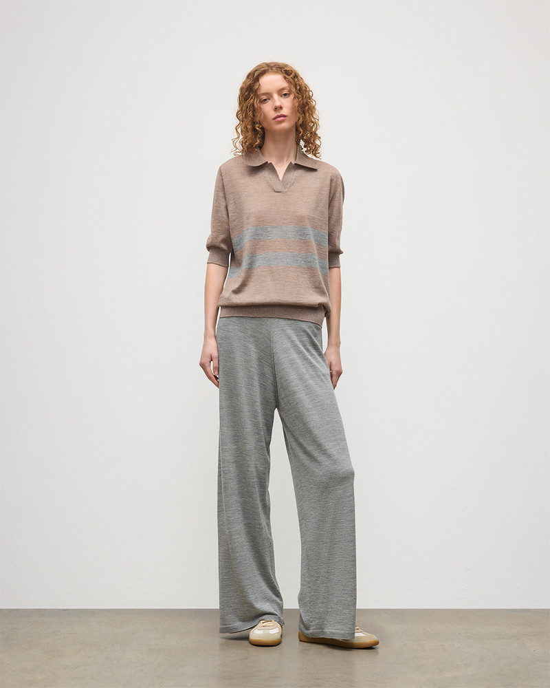 Johnstons of Elgin Ina Grey Merino Trousers outlook