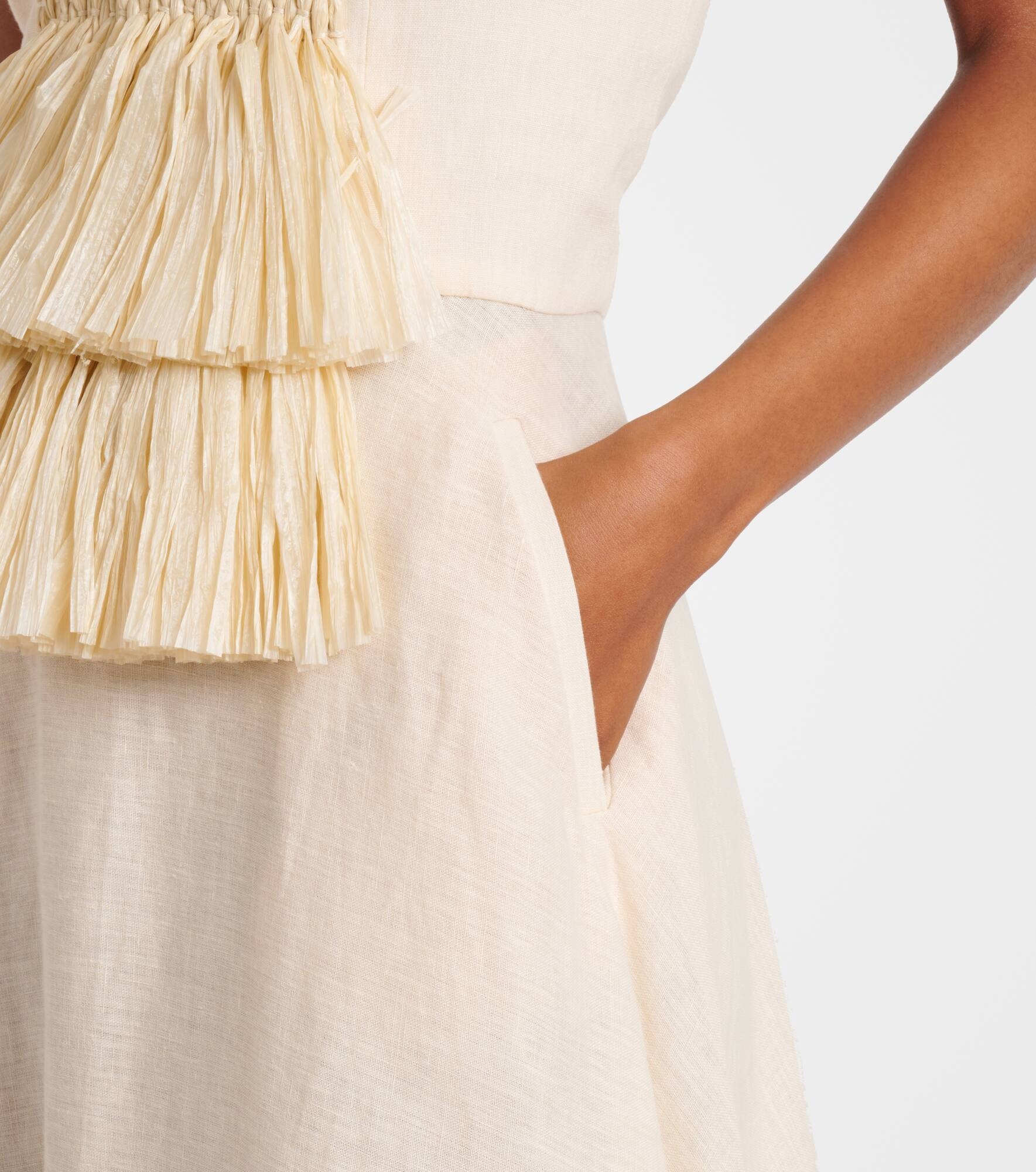 Embellished linen maxi dress - 6