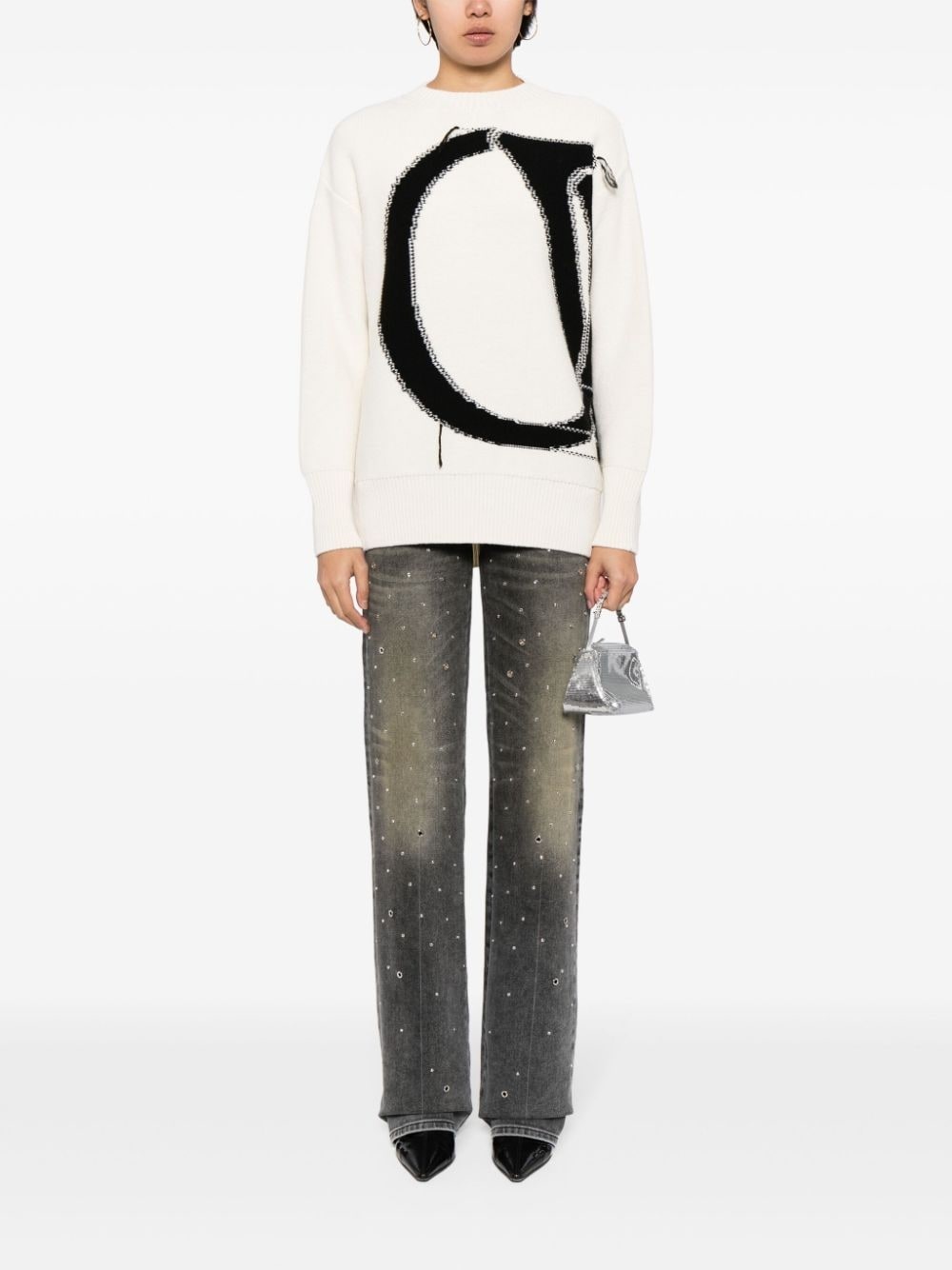 Ow maxi logo jumper - 4