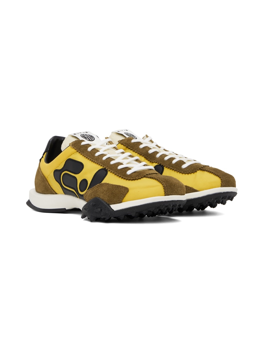 Khaki & Yellow Eros Sneakers - 4