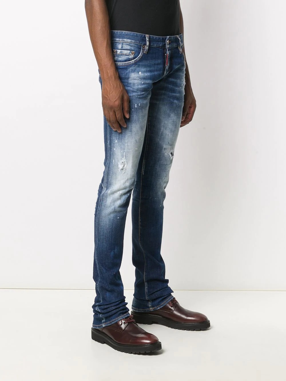 distressed slim-fit jeans - 3