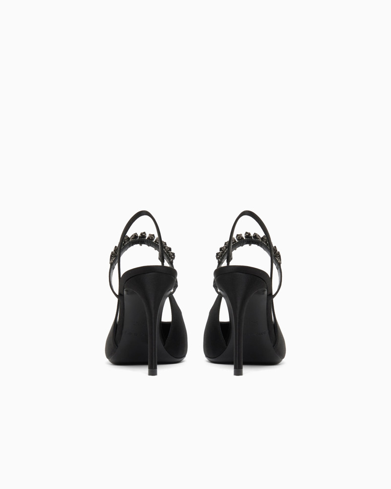 EMPORIO ARMANI SATIN SLINGBACK COURT SHOES outlook