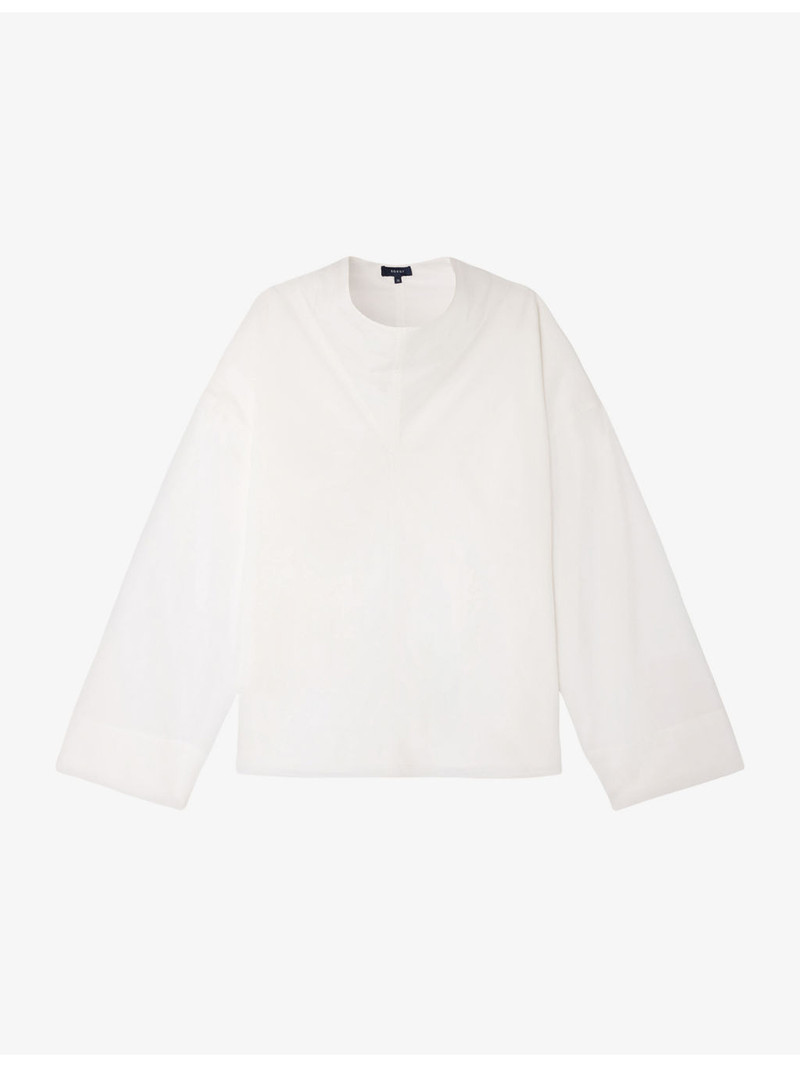 Fidji Cowl-Neck Cotton Blouse 1