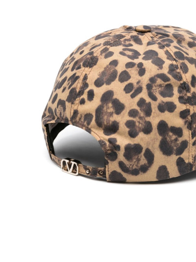 Valentino leopard-print cotton cap outlook