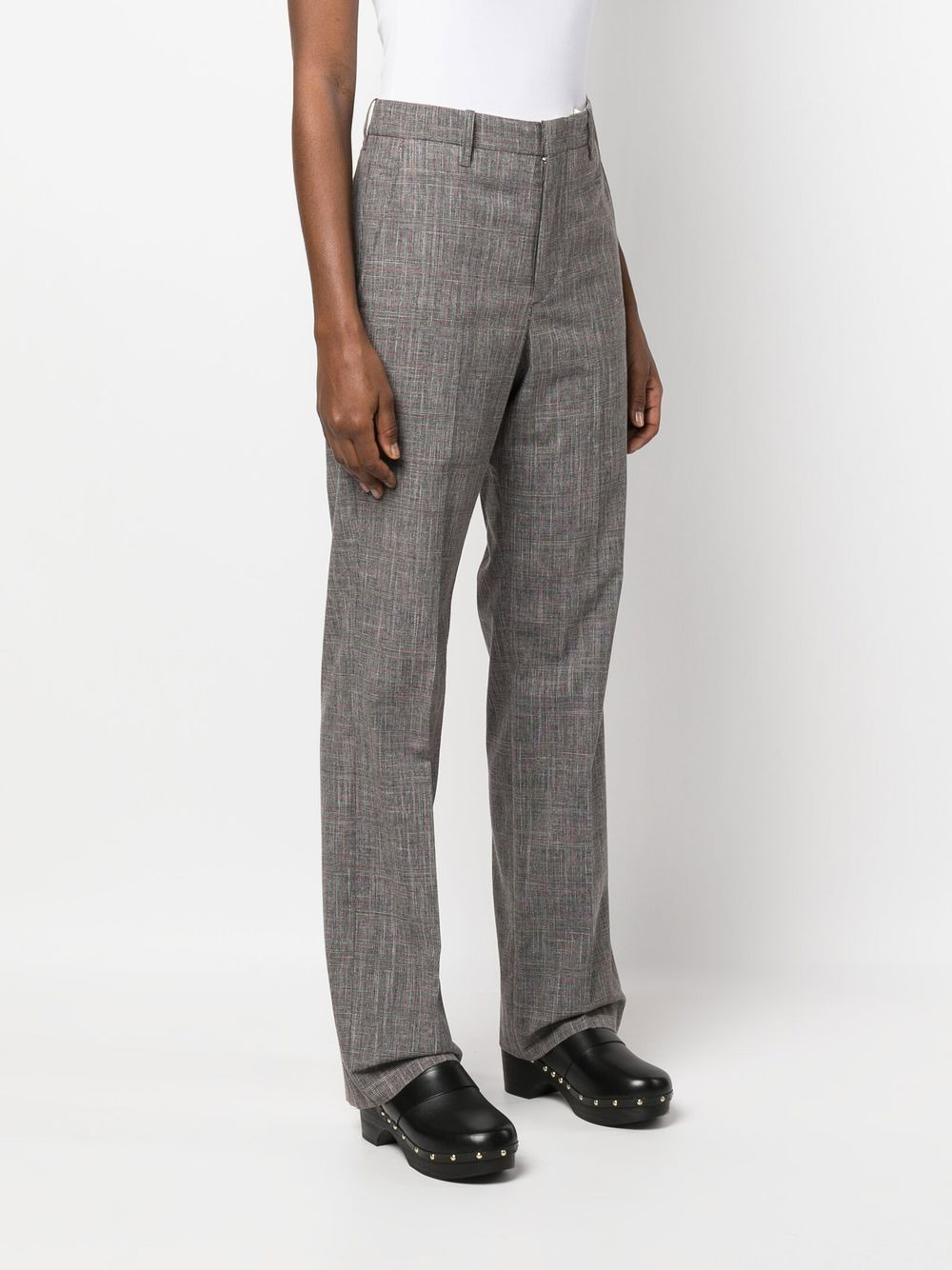 tailored checked trousers - 3