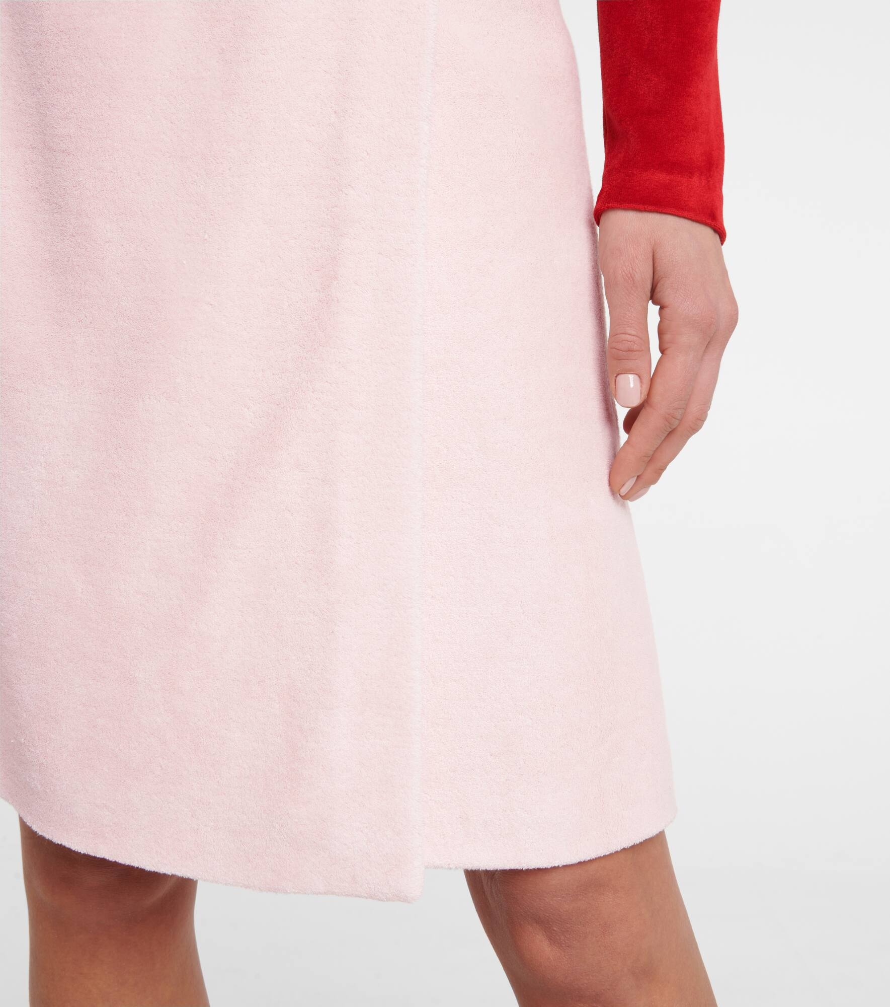 High-rise cotton-blend midi skirt - 5