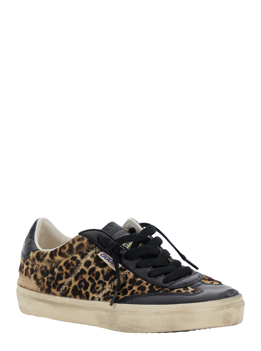 Golden Goose Women 'Soul-Star' Brown Low Top Sneakers With Leopard Prinint And Contrasting Heel With - 2