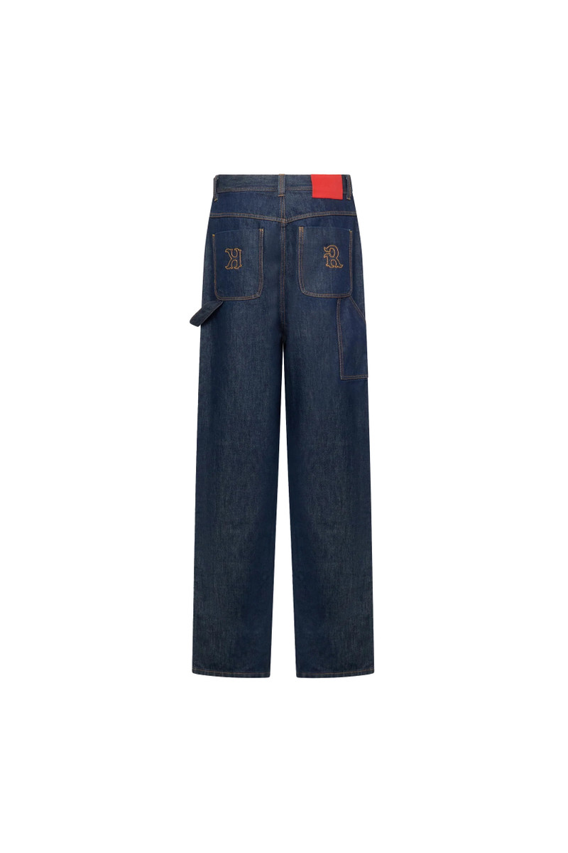 KUSIKOHC Kusikohc Workwear Multi-Rivet Denim Jeans Blue outlook