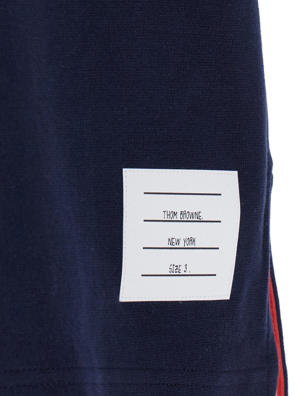 Thom Browne Men Blue Crewneck T-Shirt With Rwb Detail On Neck And Sleeve In Cotton Man - 3