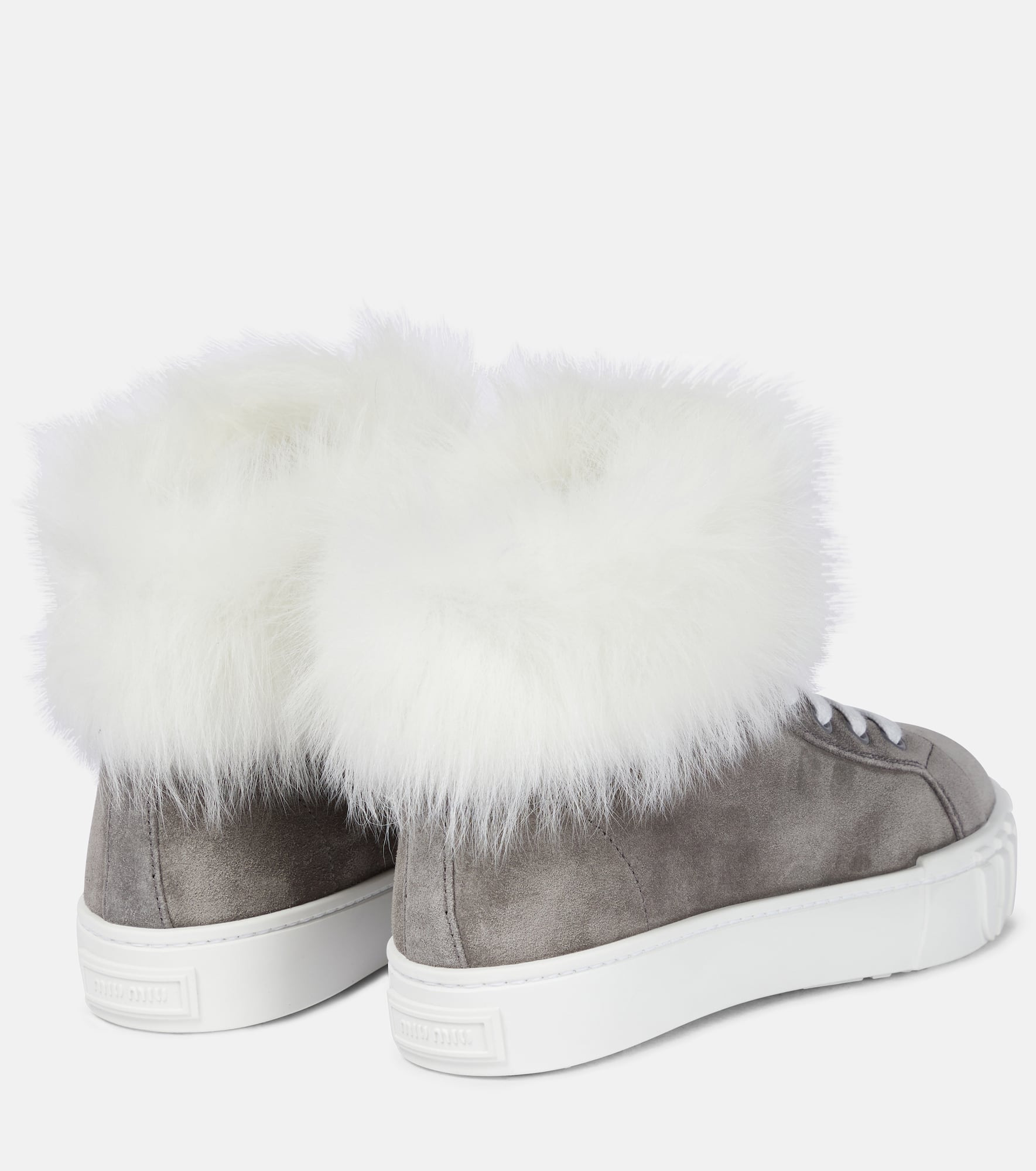 Shearling-lined suede sneakers - 3