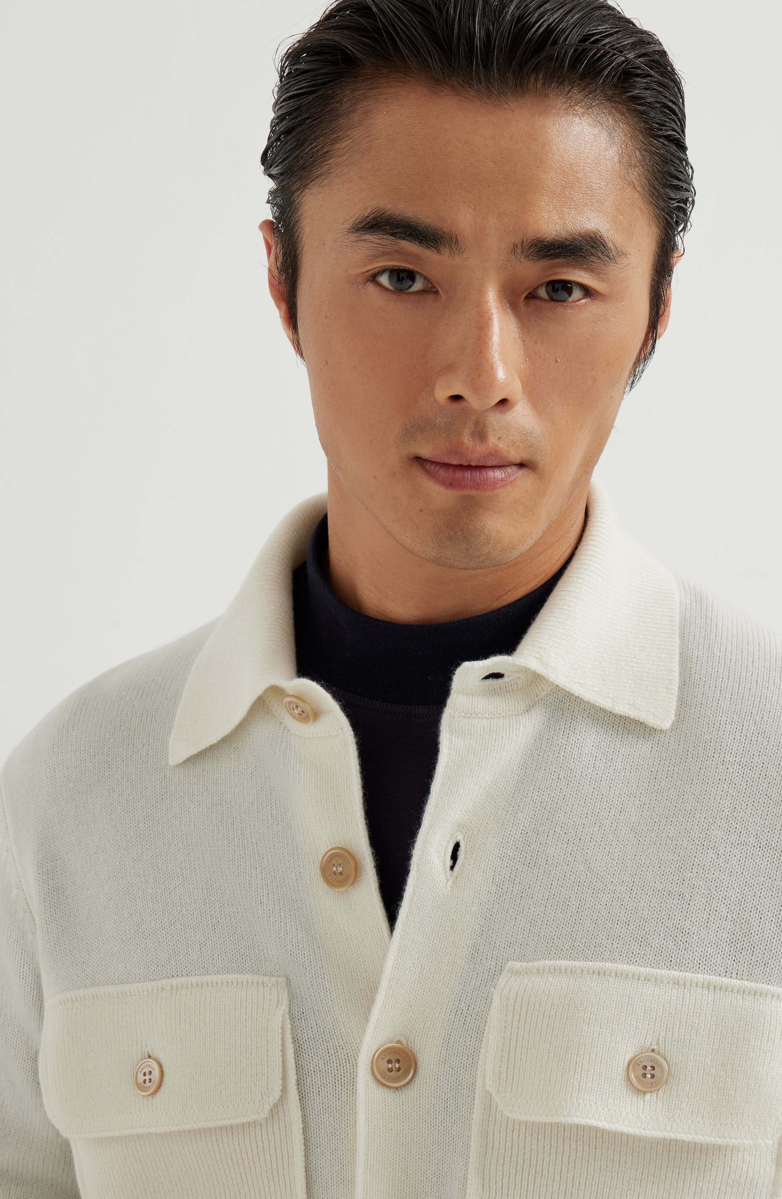 Brunello Cucinelli Shirt-style cardigan in Panama at Nordstrom - 4