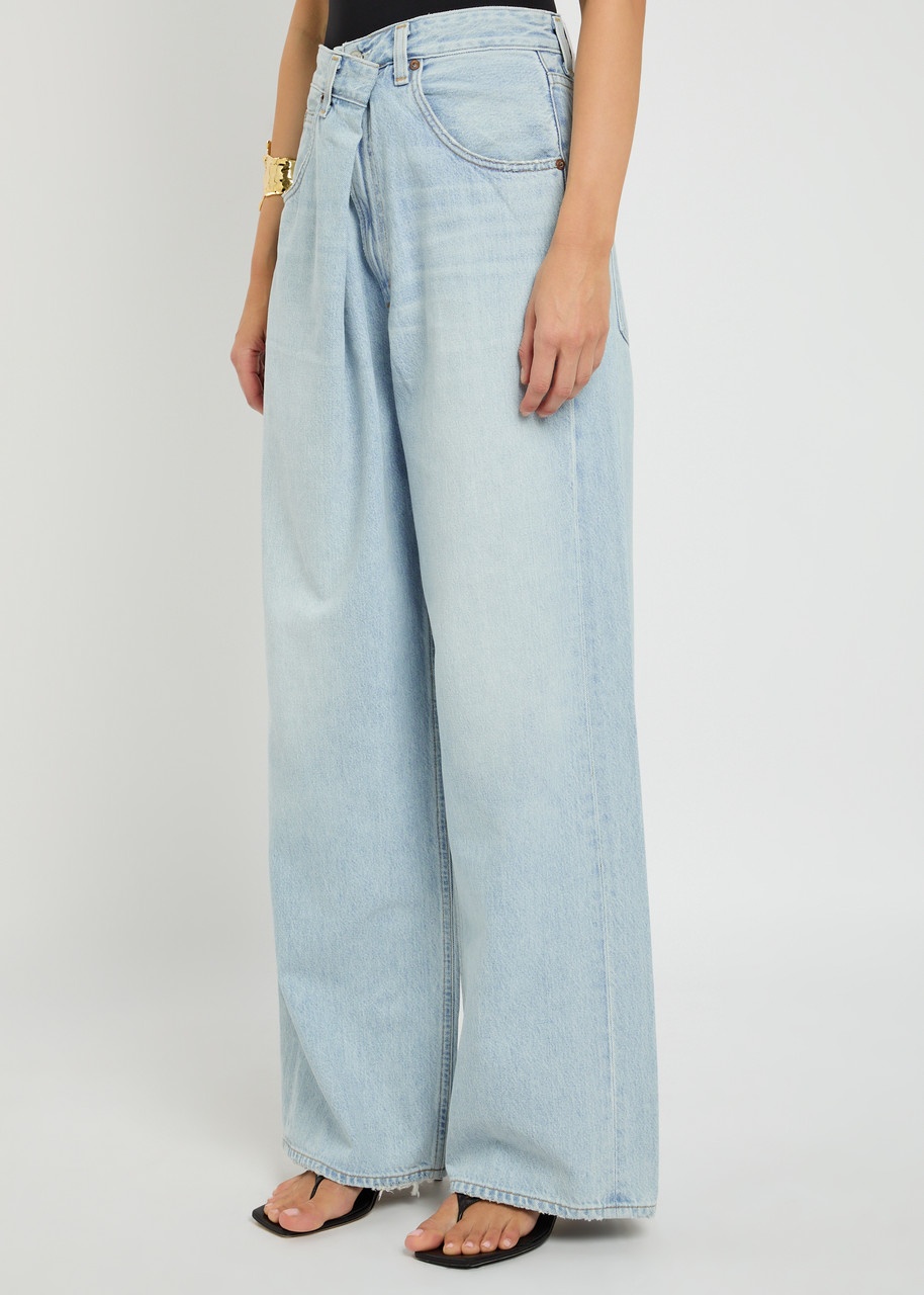 Agolde Vana Fold-effect Wide-leg Jeans - 2
