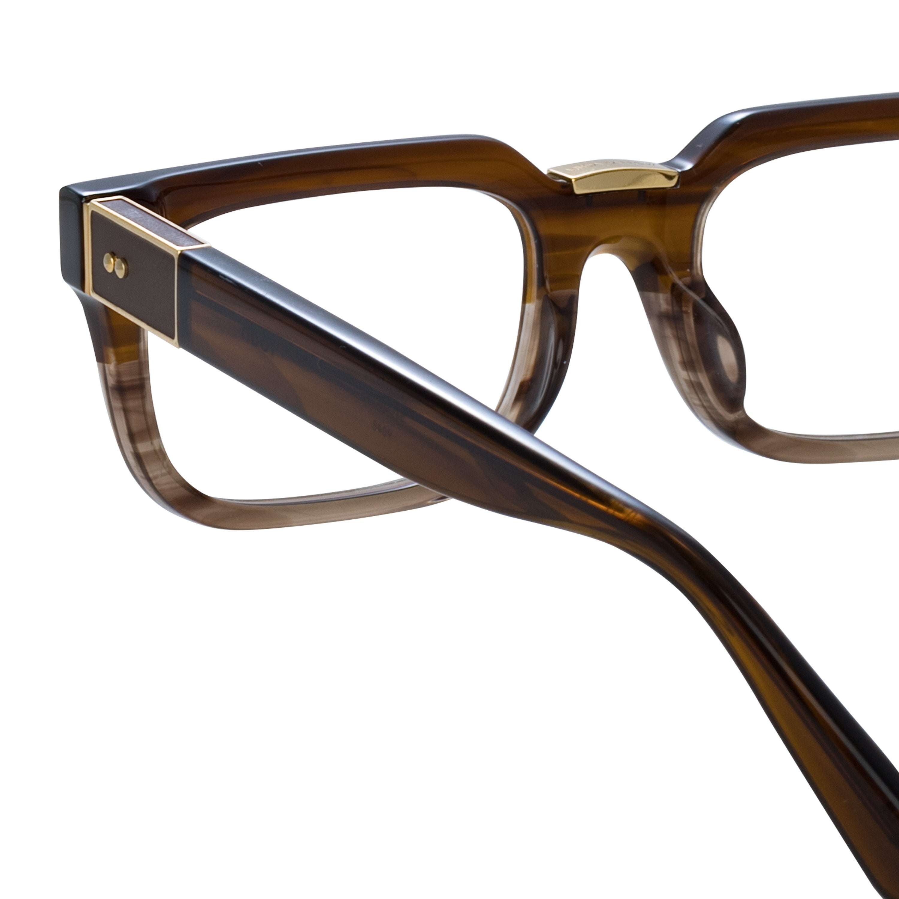 YOAN ANGULAR OPTICAL FRAME IN CARAMEL HORN - 5