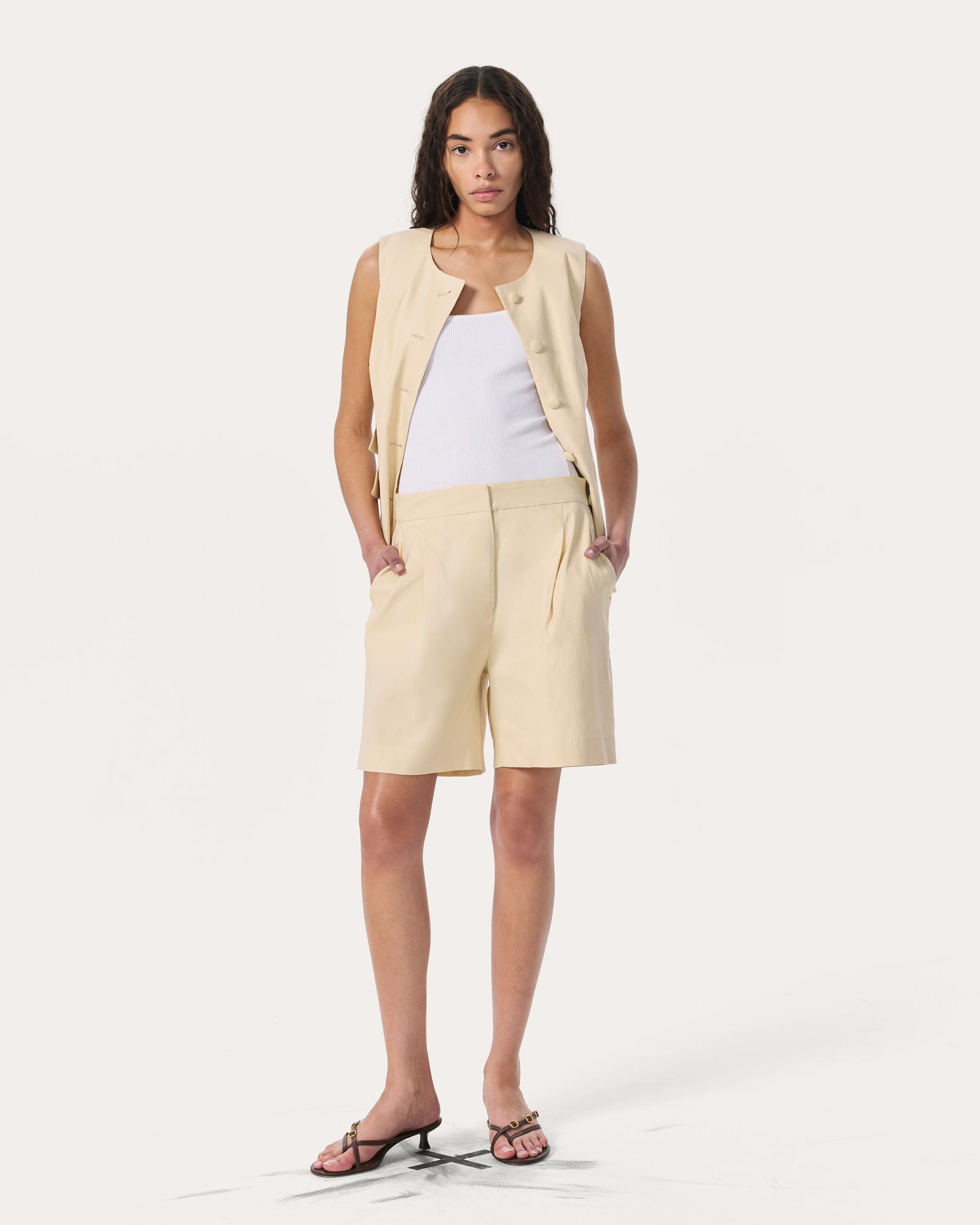 Leona Linen-Blend Shorts - 2