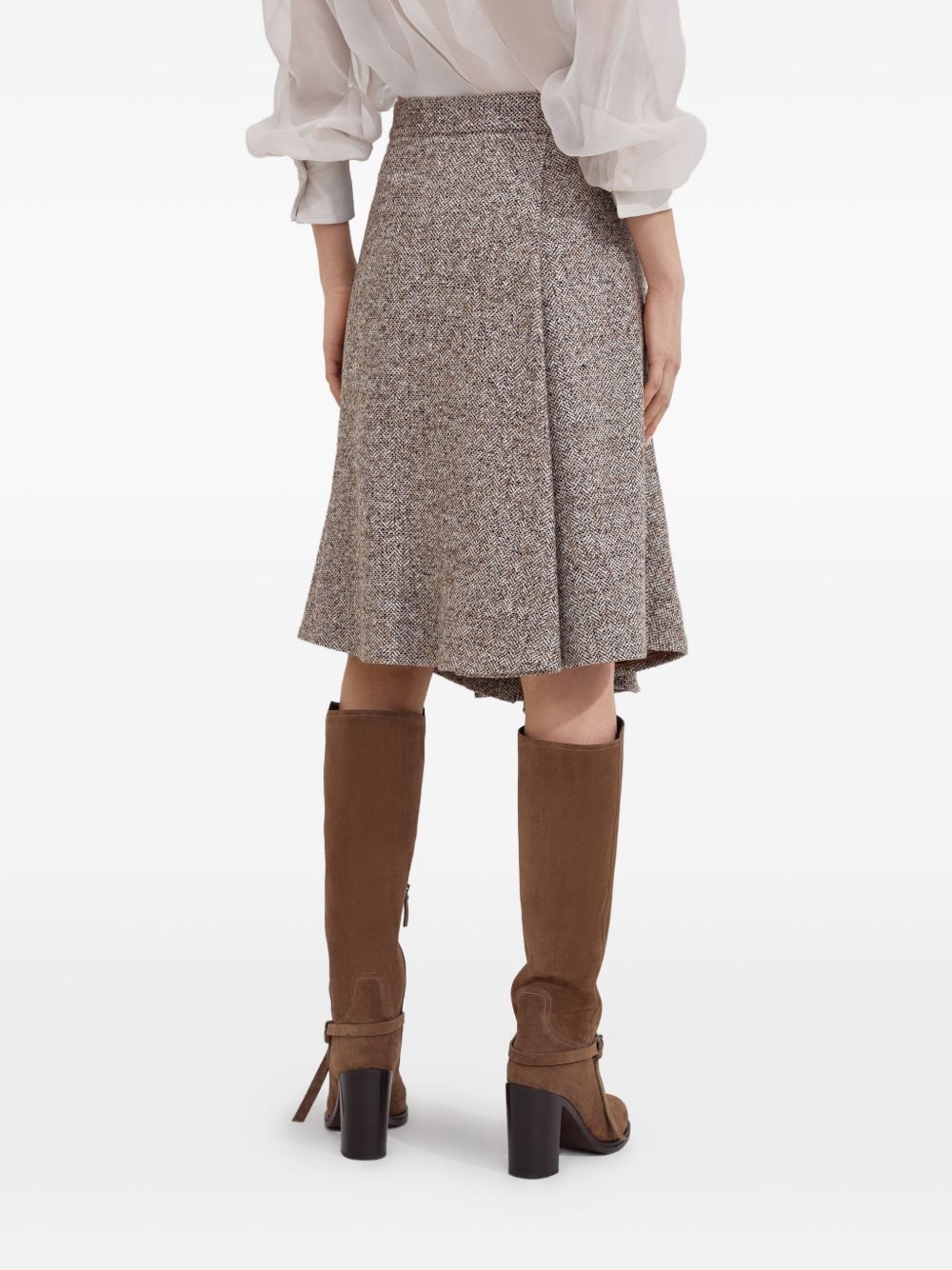 belted pleated skirt - 4