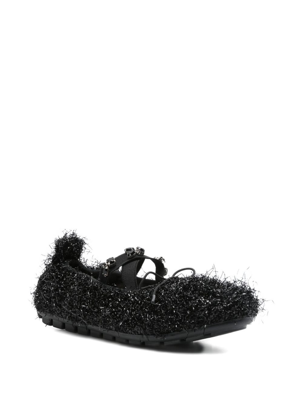 embellished-frill ballet flats - 2