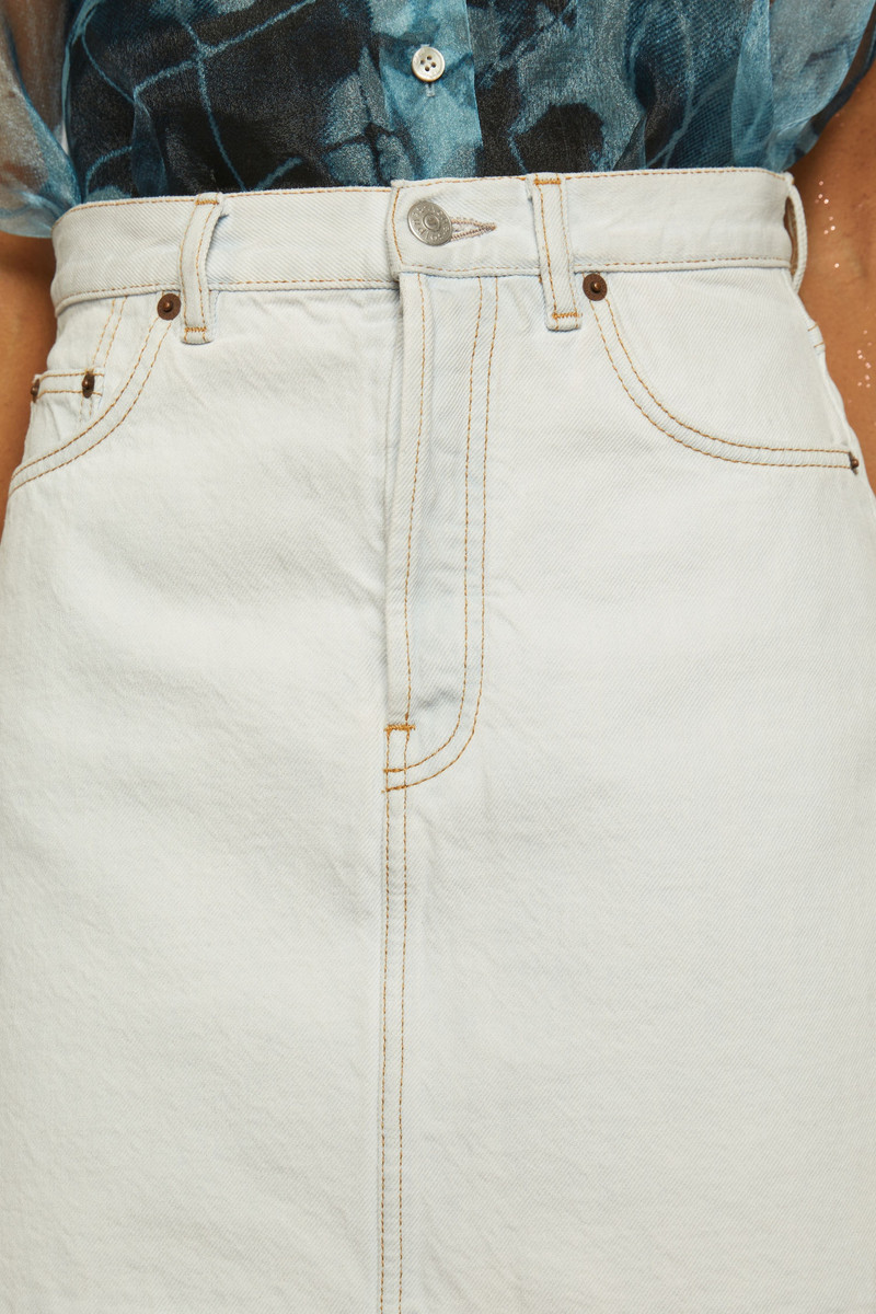 High-rise denim skirt pale blue 6