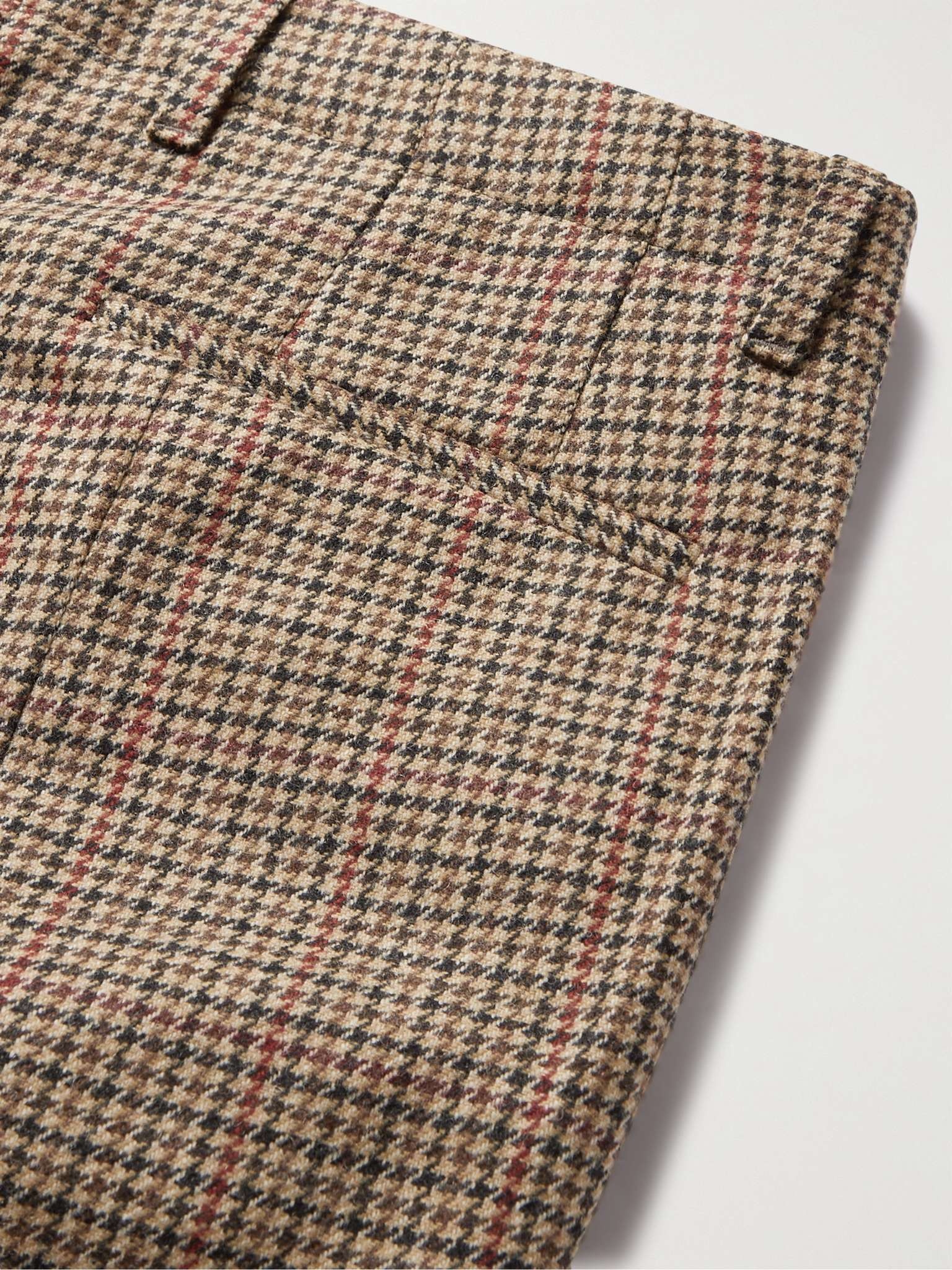 Slim-Fit Houndstooth Wool-Blend Trousers - 5