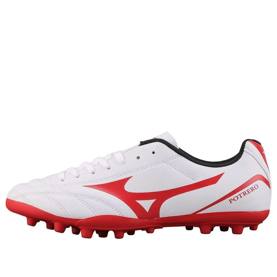Mizuno Potrero Wide AG Short Nail Soccer Shoes White/Red P1GA189262 - 1