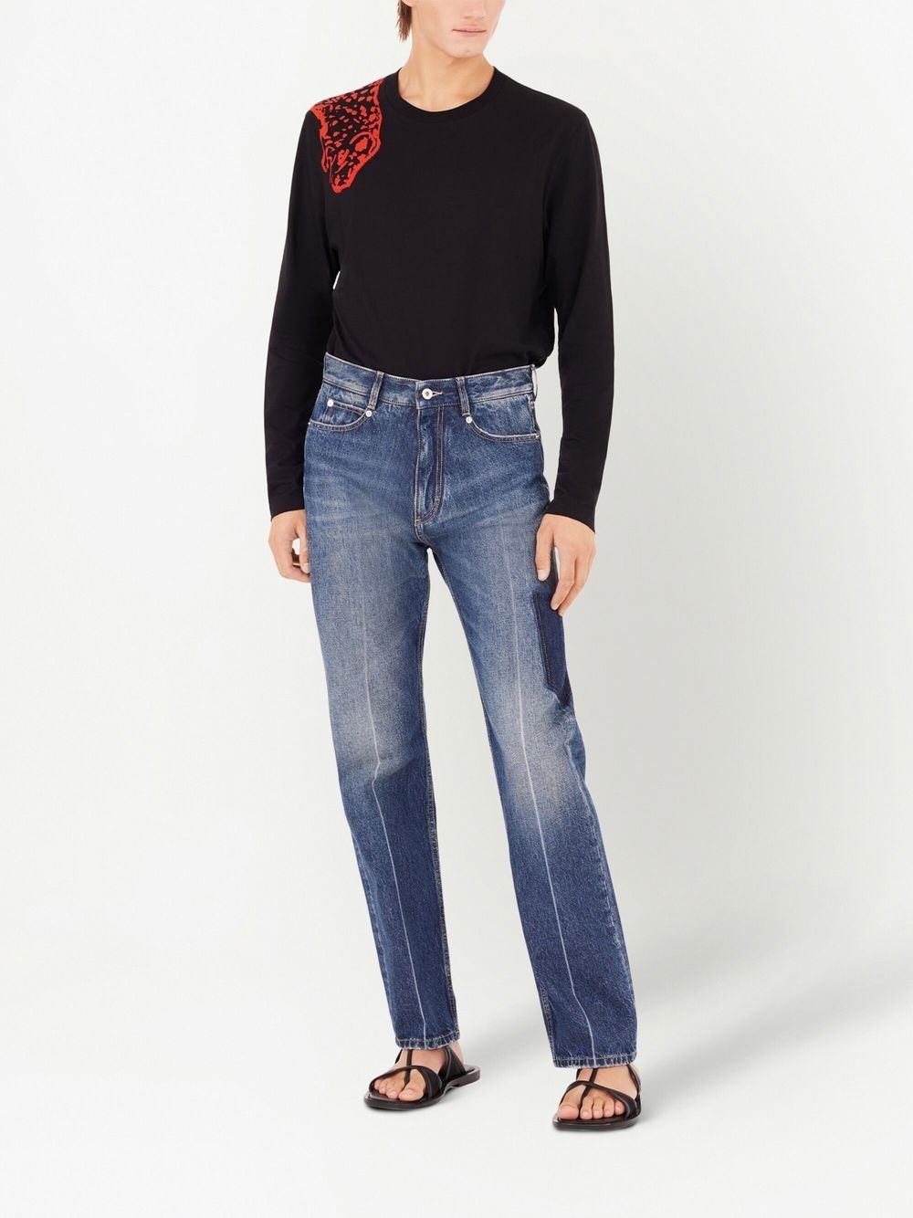 straight-leg denim trousers - 2