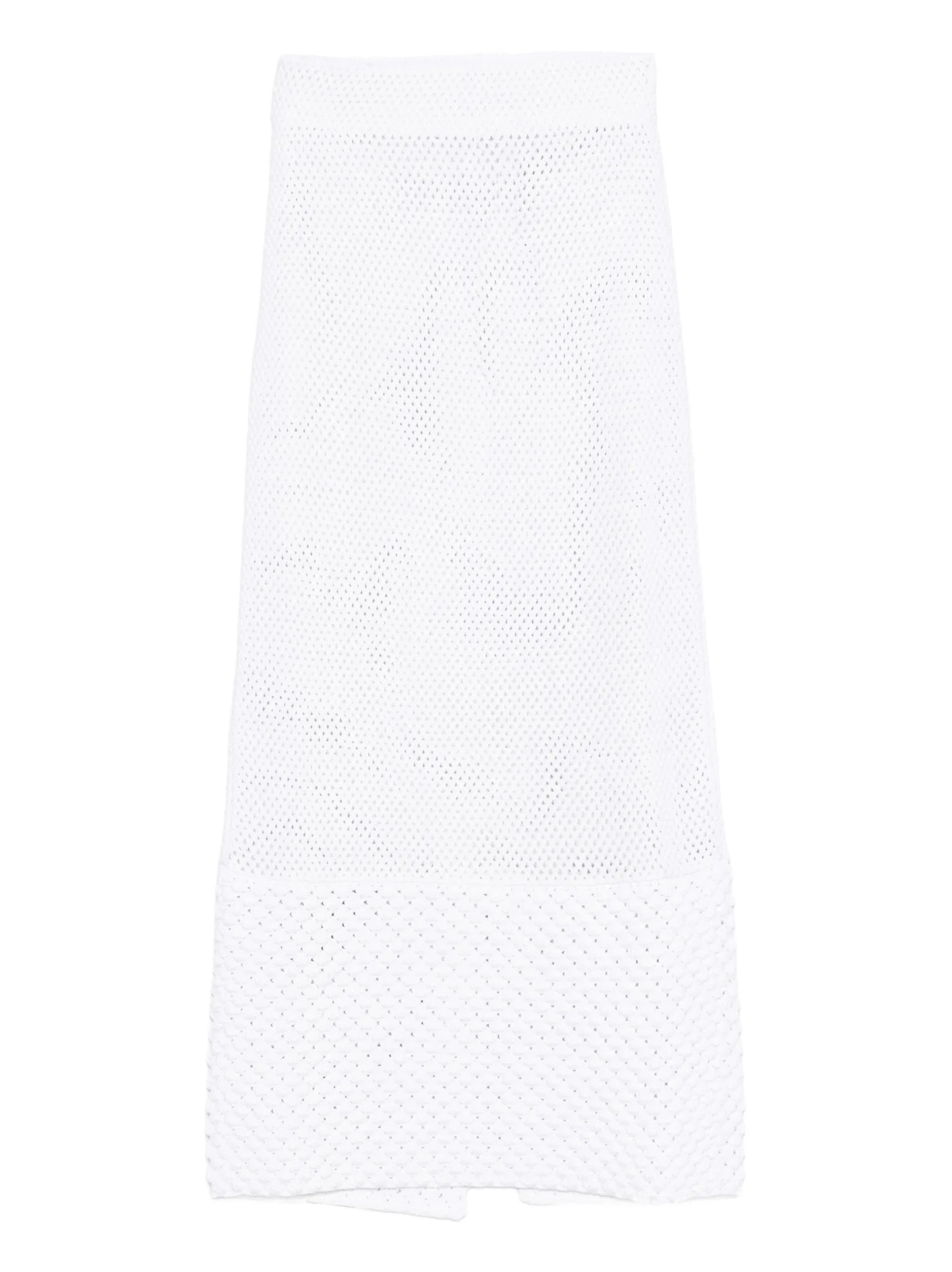 net stitch pearl trim skirt - 1