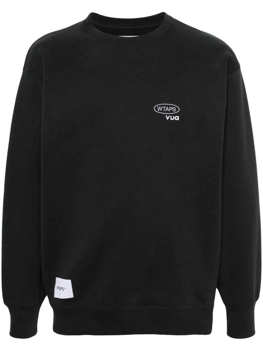 logo-embroidered cotton sweatshirt - 1