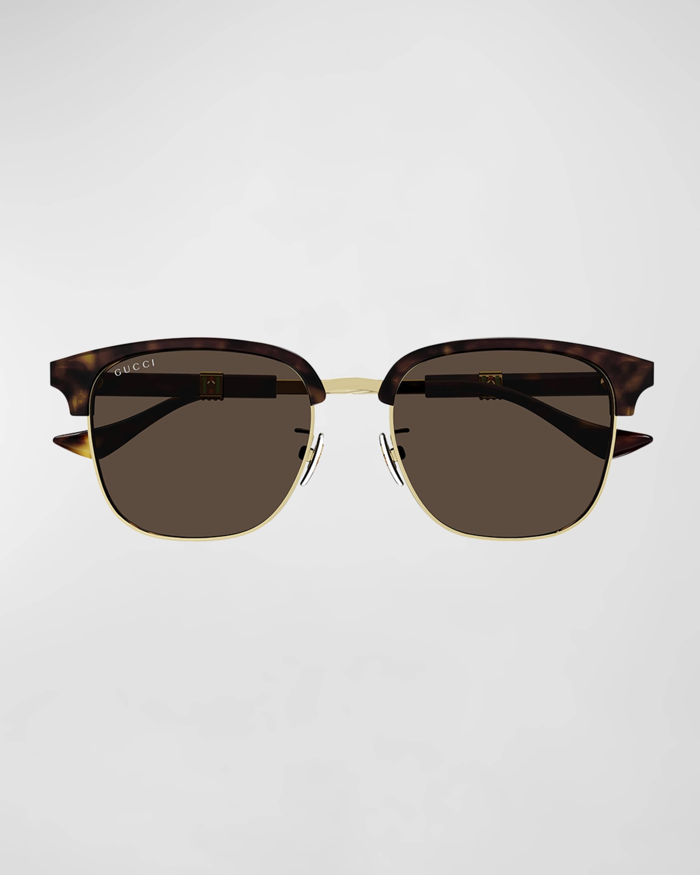 Men's Metal and Acetate Square Sunglasses - 3