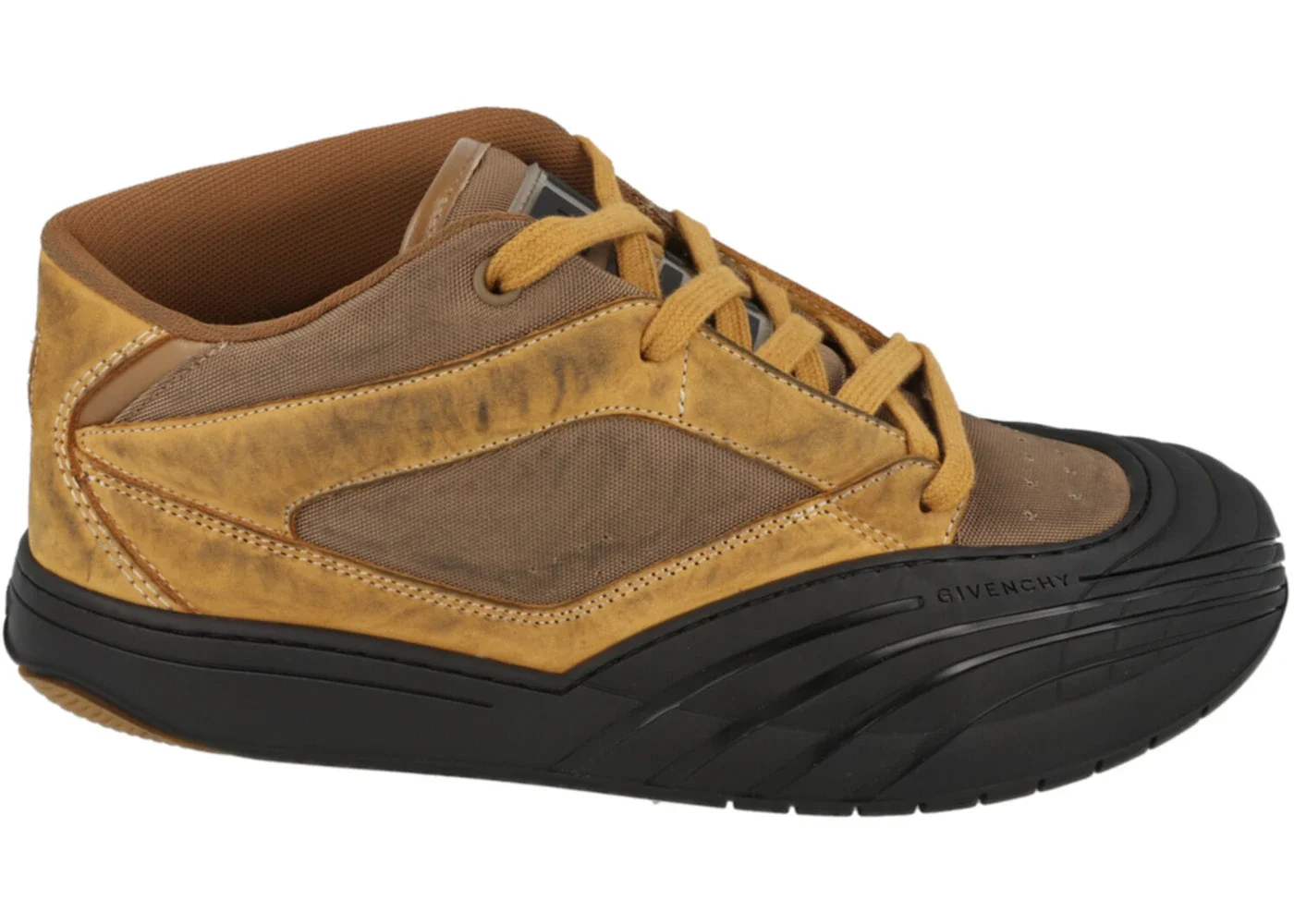 Givenchy Suede Trimmed Mid-Top Beige - 1