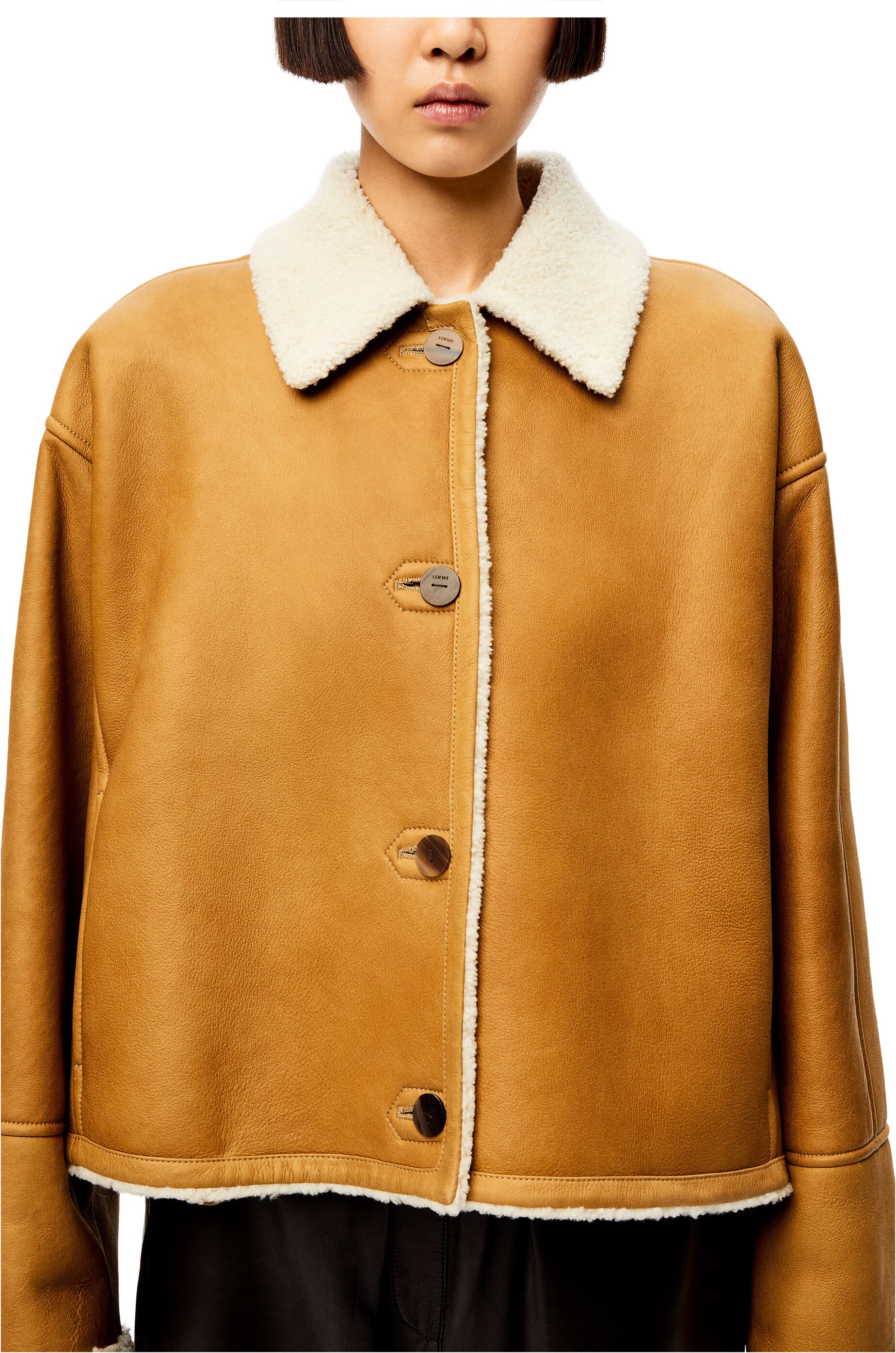 Short jacket in shearling - 5