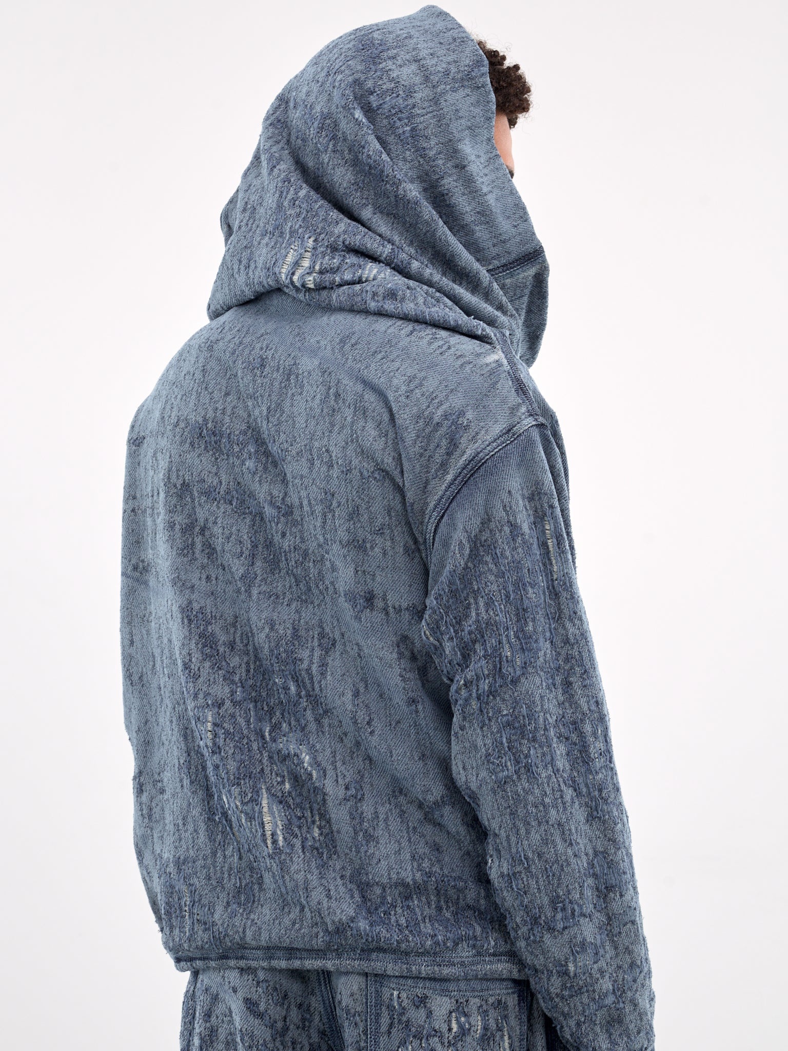 Distressed Hooded Sweater - 5