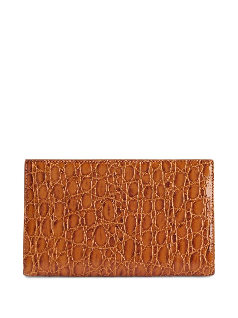 Annhita crocodile-effect clutch bag - 3