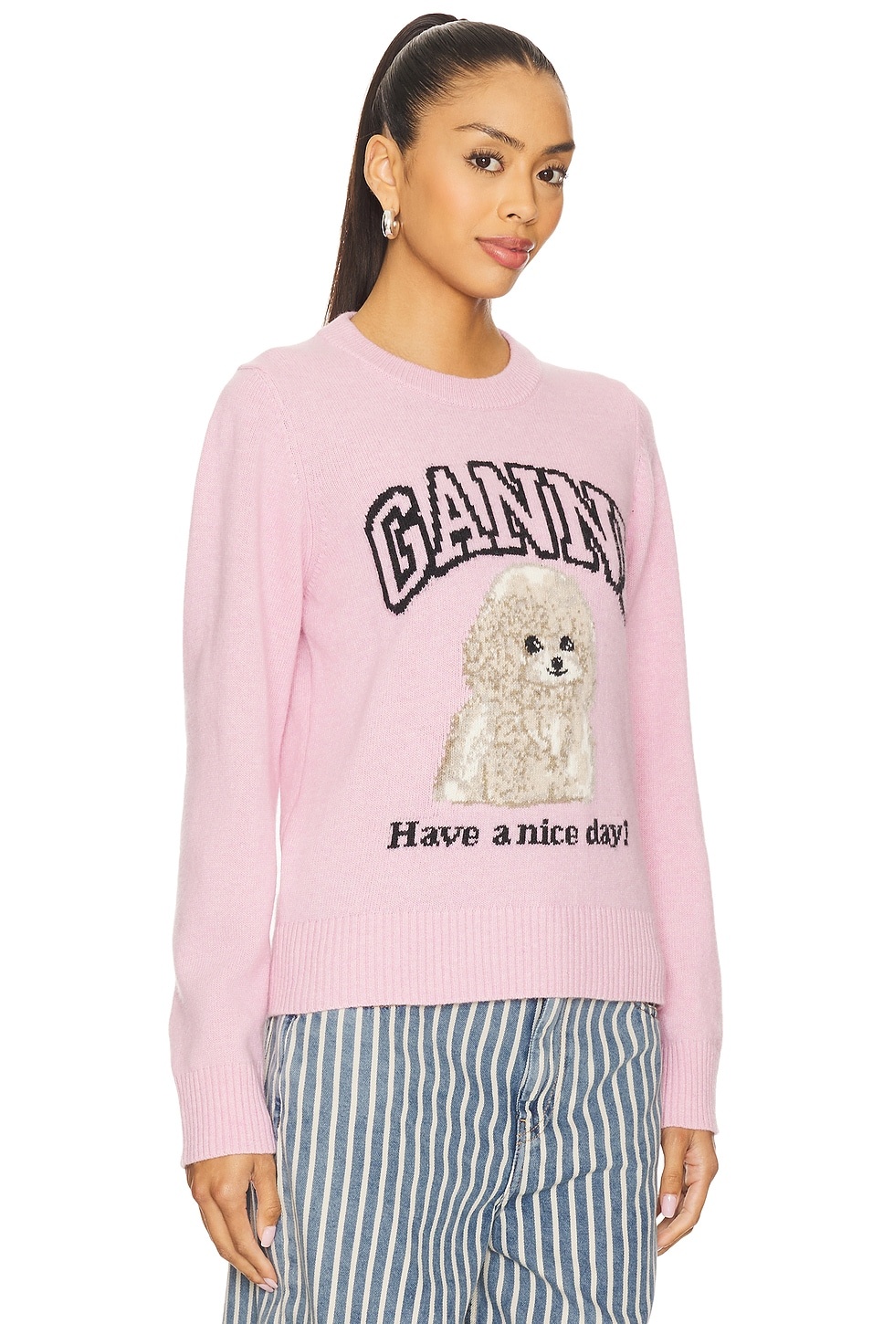 Graphic Wool Mix Poodle Crewneck - 2