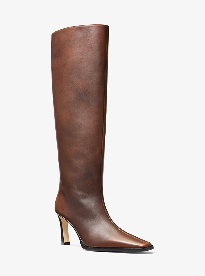Darrah Burnished Leather Boot - 1