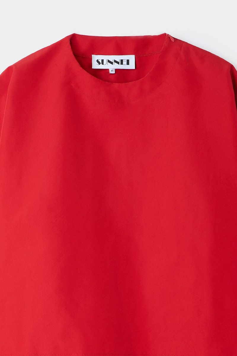 DOUBLE-HEM SWEATER / bordeaux & fuchsia 5