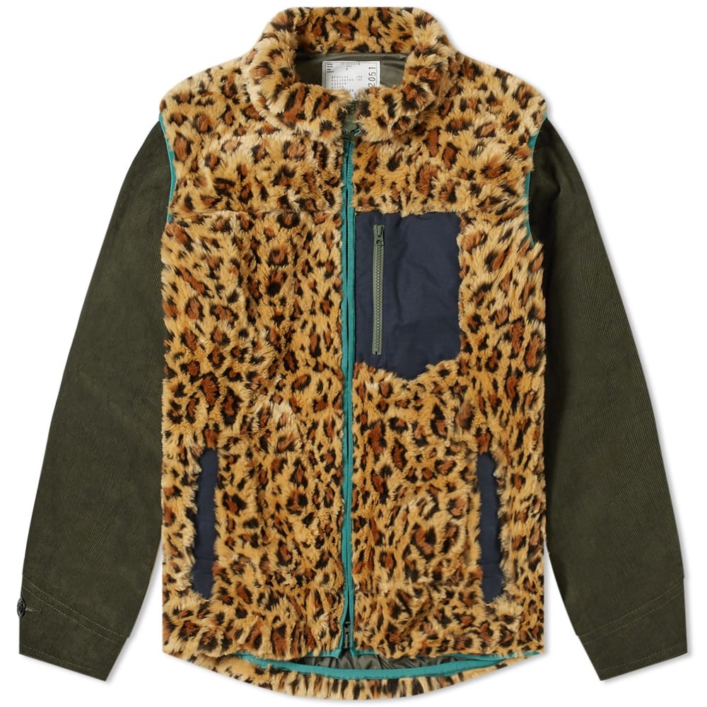 Sacai Leopard Fleece Blouson - 1