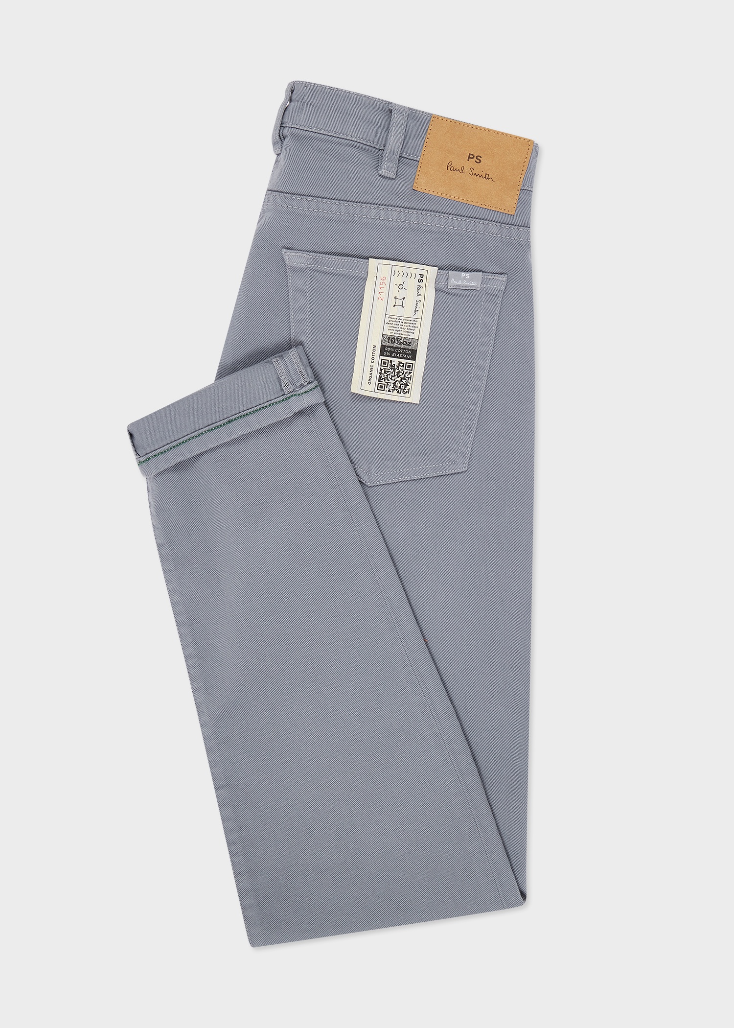 Tapered-Fit Mid Grey Garment-Dyed Organic Cotton-Stretch Jeans - 2