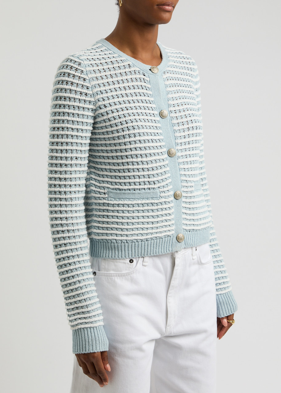 Marlee striped cotton-blend cardigan - 2